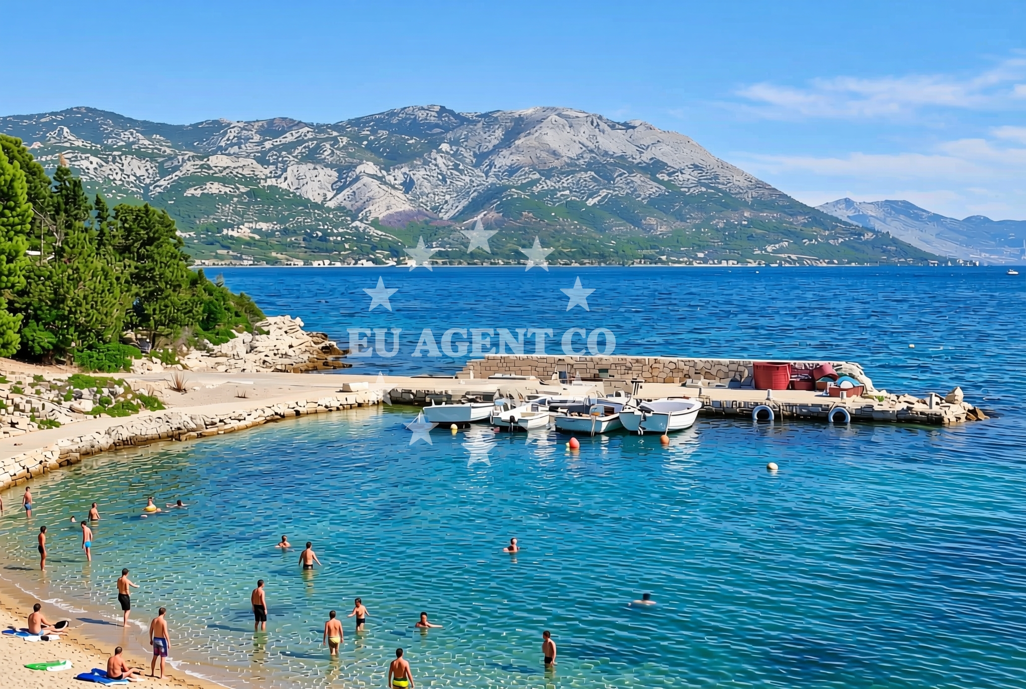 Beach facilities and surroundings at Mulić Koromačina sjever, Pupnat (Korčula) Beach in Mulić Koromačina sjever