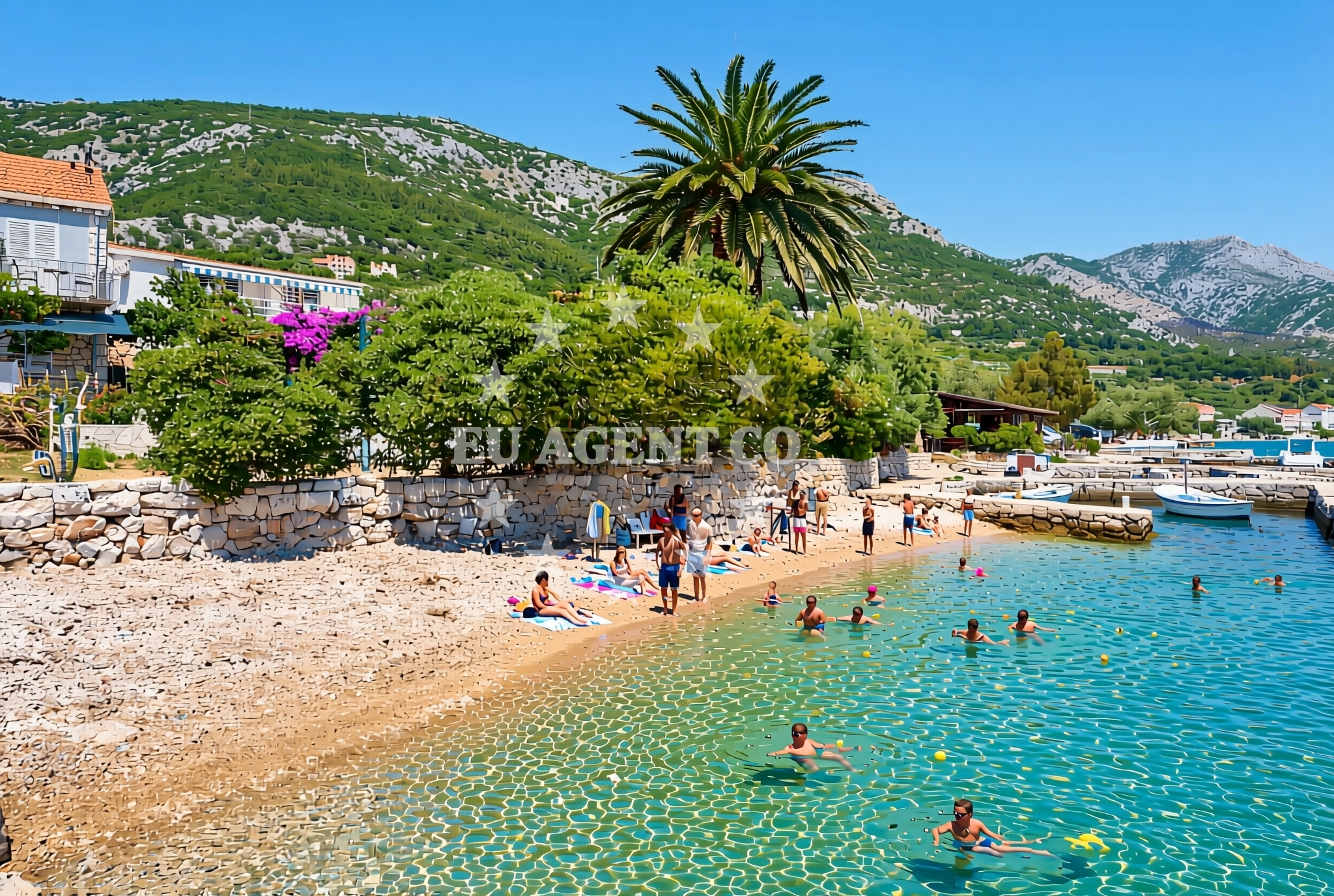 Overview of Mulići, Viganj Beach in Mulići