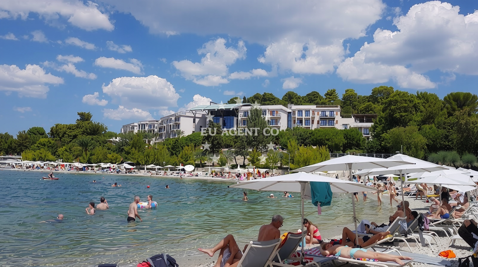 Shoreline and swimming area at Mulini beach in A. Smareglia 1A, Rovinj
