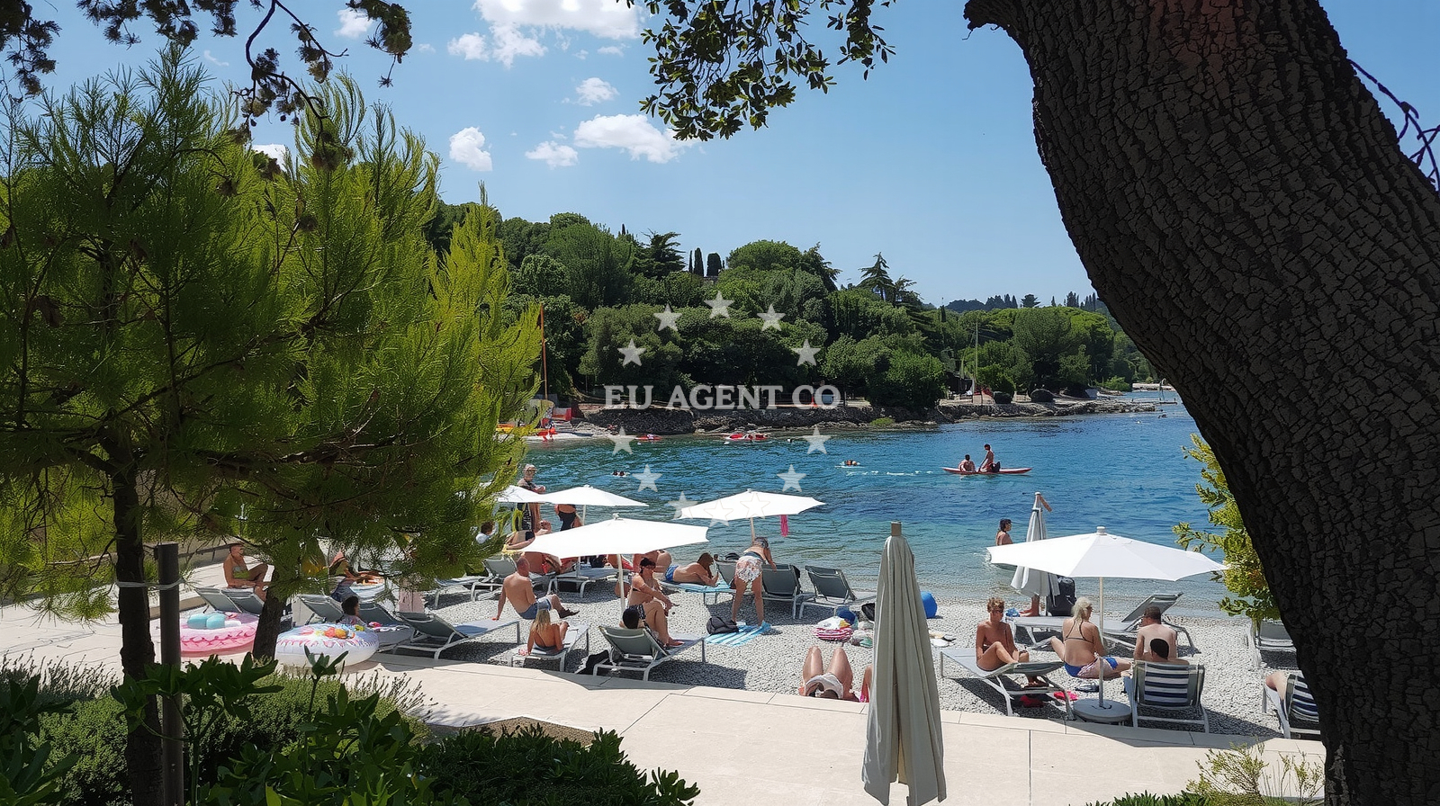 Sea and coastal view of Mulini beach in A. Smareglia 1A, Rovinj