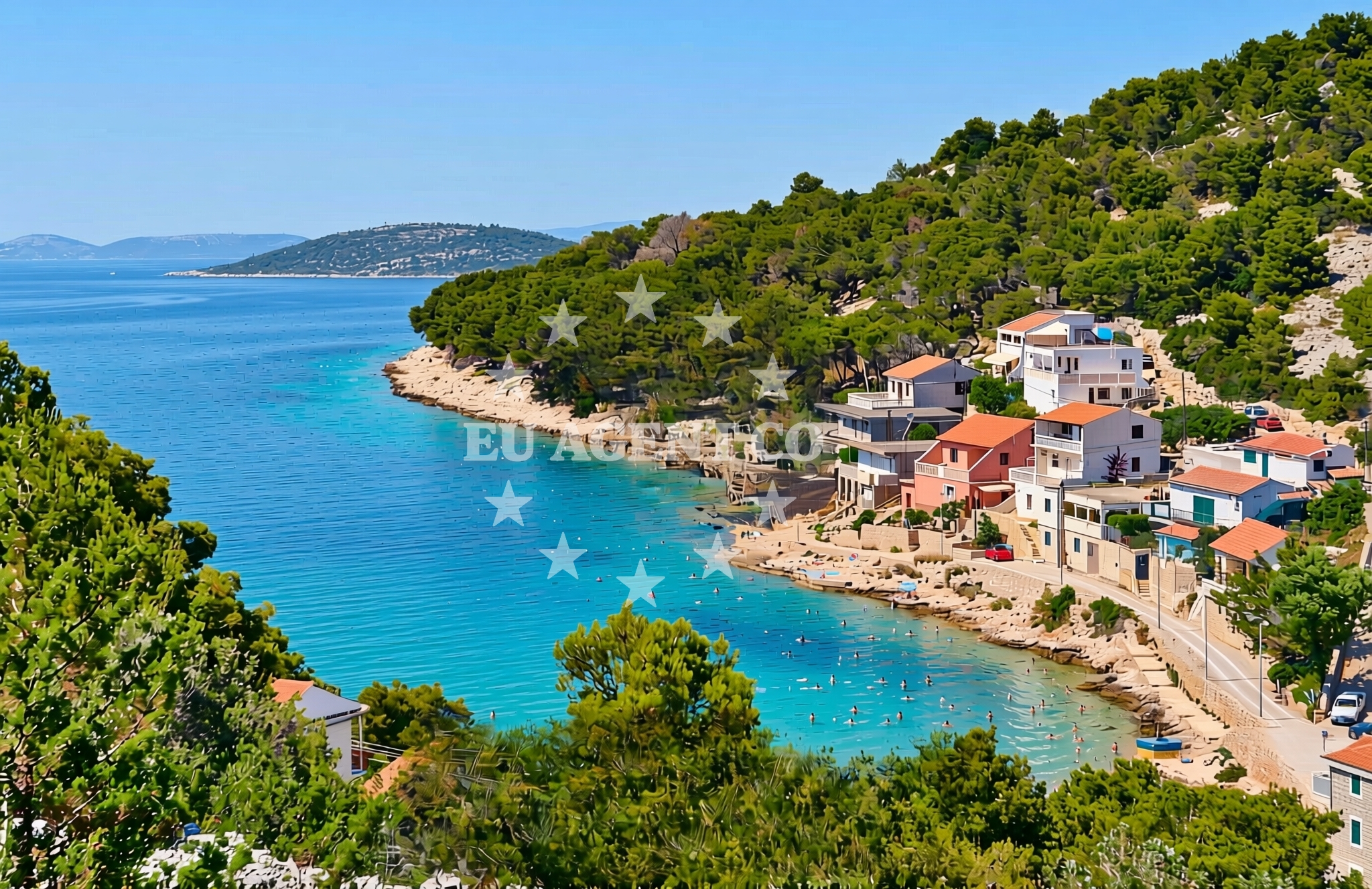 Overview of Muna, Žirje (Žirje) Beach in Muna