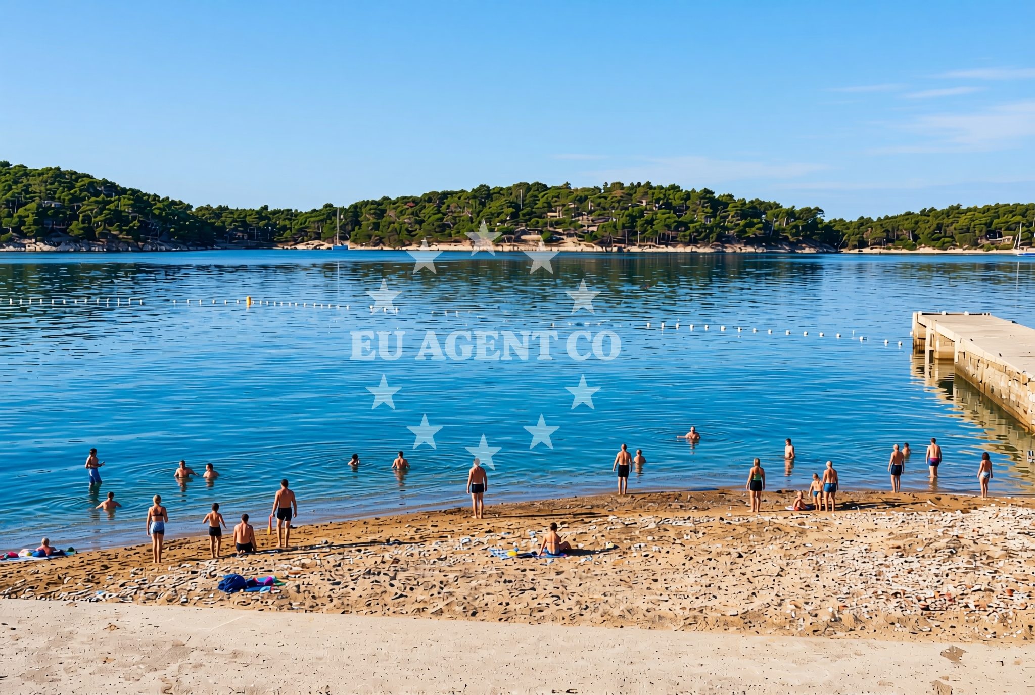 Beach facilities and surroundings at Mundanije (Rab): beaches and coves in Mundanije (Rab)