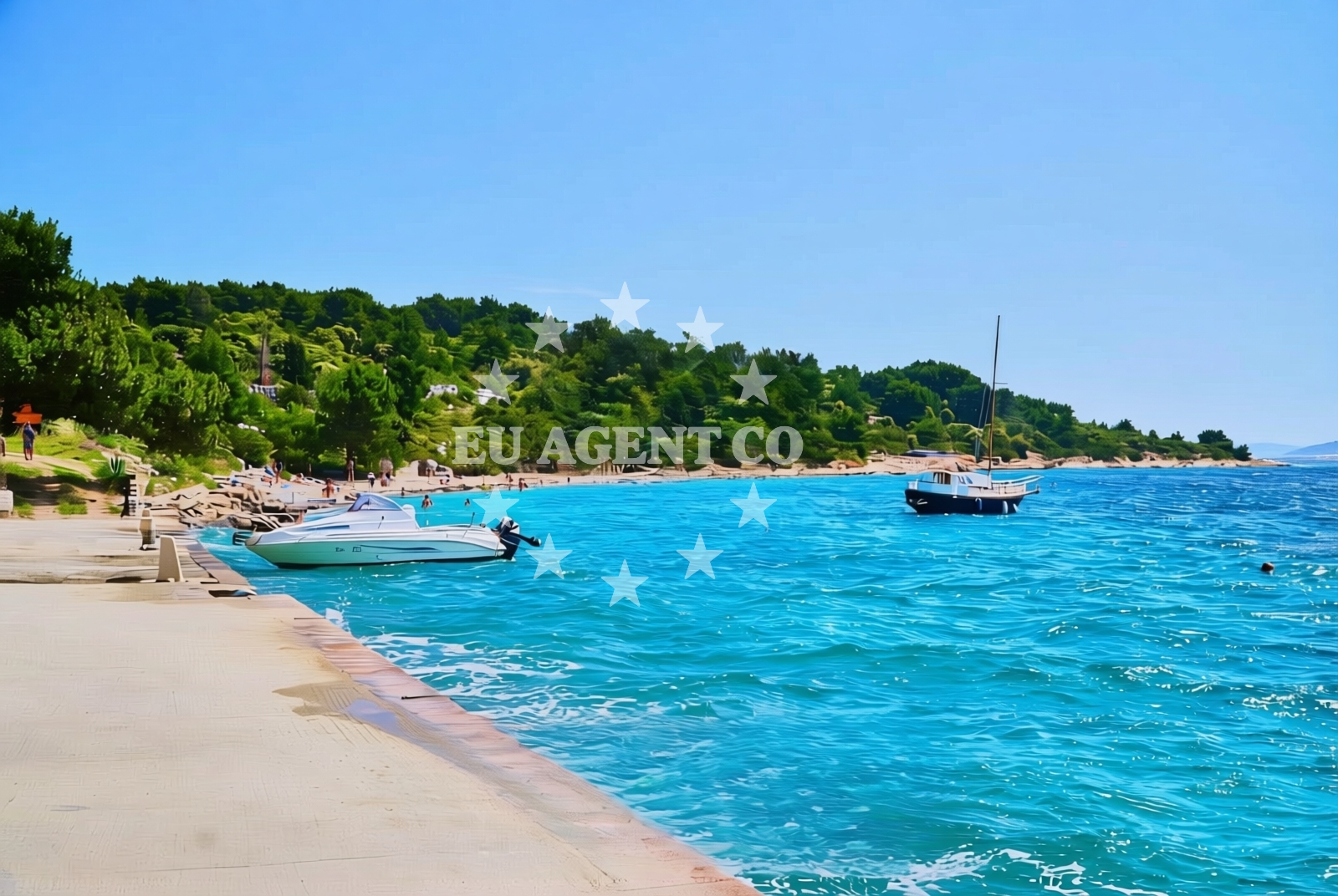 Overview of Murtar (Sveti Nikola), Jezera (Murter) Beach in Murtar (Sveti Nikola)