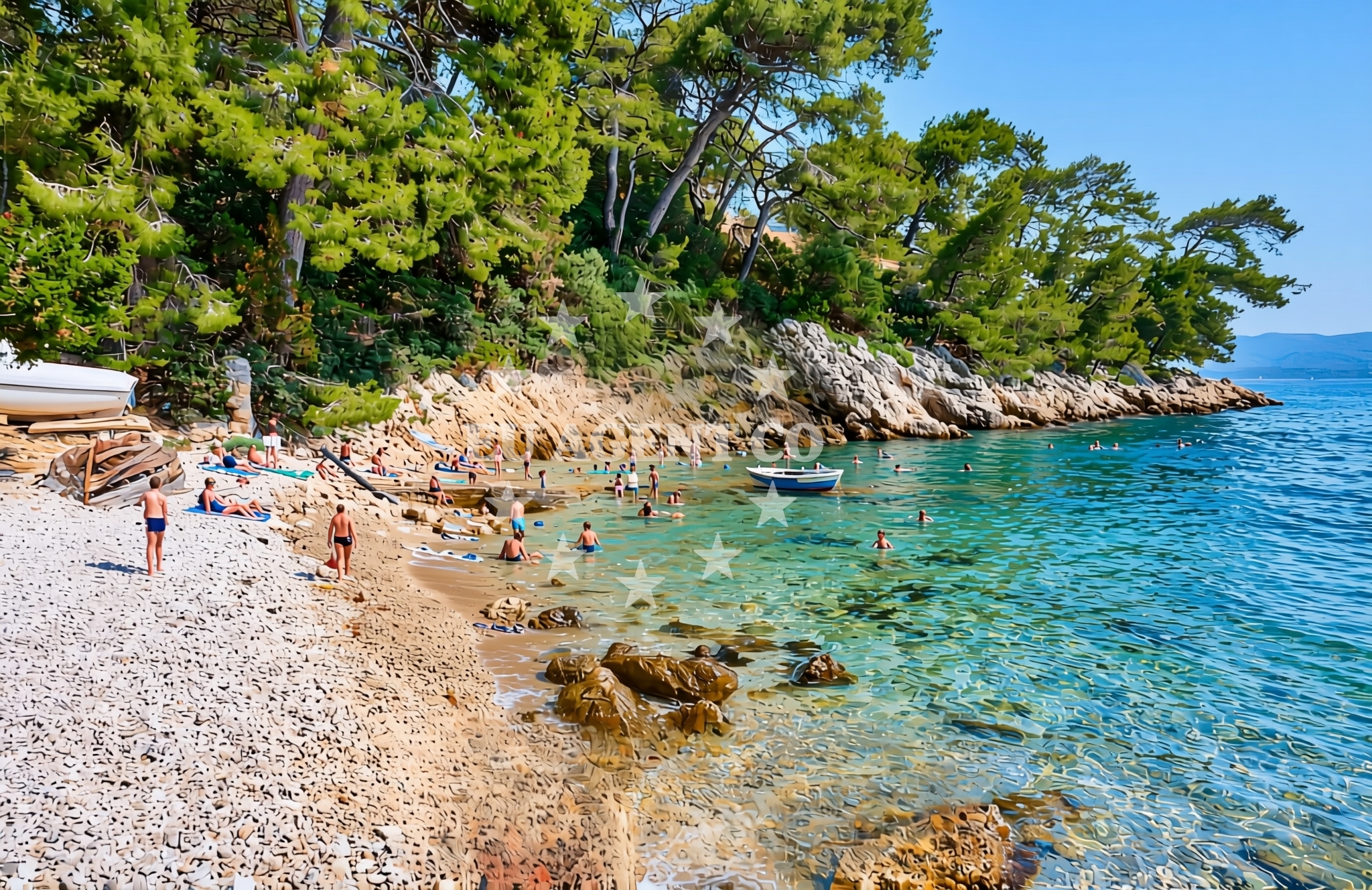 Overview of Murvica (Bol) (Brač): beaches and coves (3) in Murvica (Bol) (Brač)