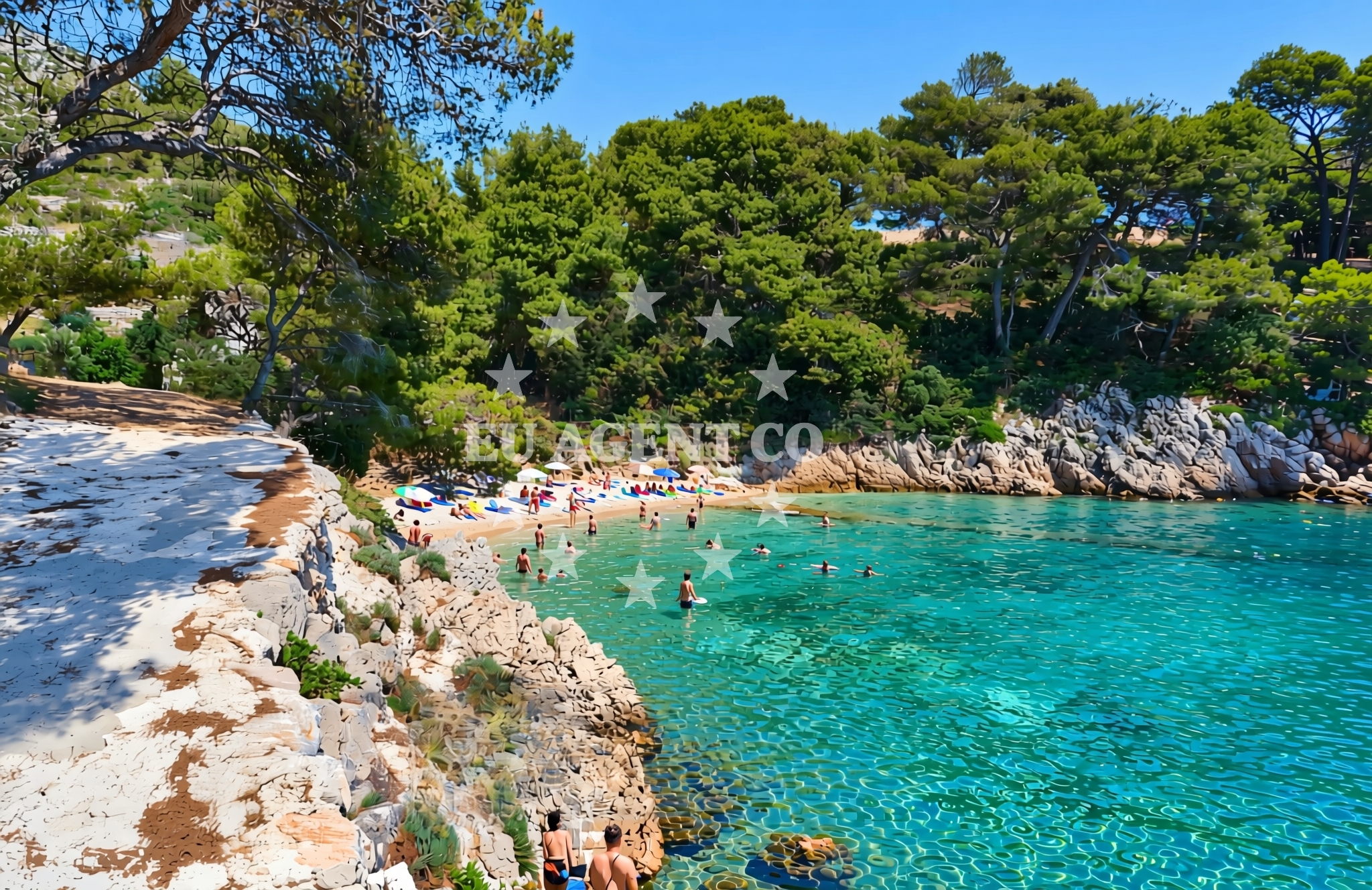 Shoreline and swimming area at Murvica (Bol) (Brač): beaches and coves (3) in Murvica (Bol) (Brač)
