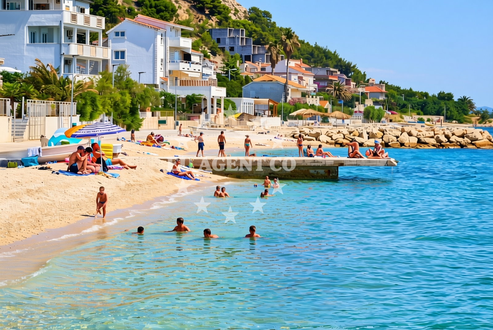 Sea and coastal view of Mutogras 2, Podstrana - Mutogras Beach in Mutogras 2