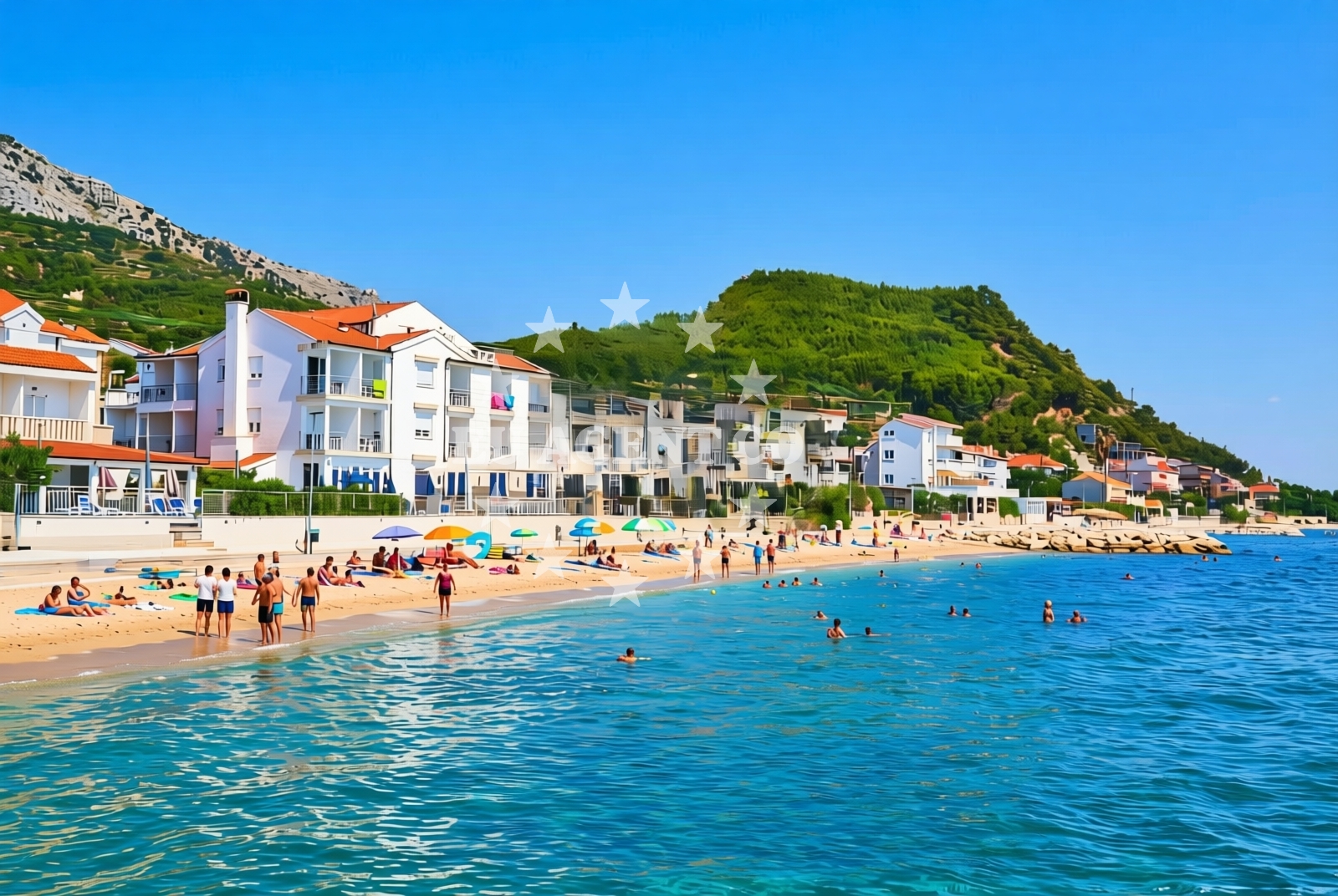 Beach facilities and surroundings at Mutogras 2, Podstrana - Mutogras Beach in Mutogras 2