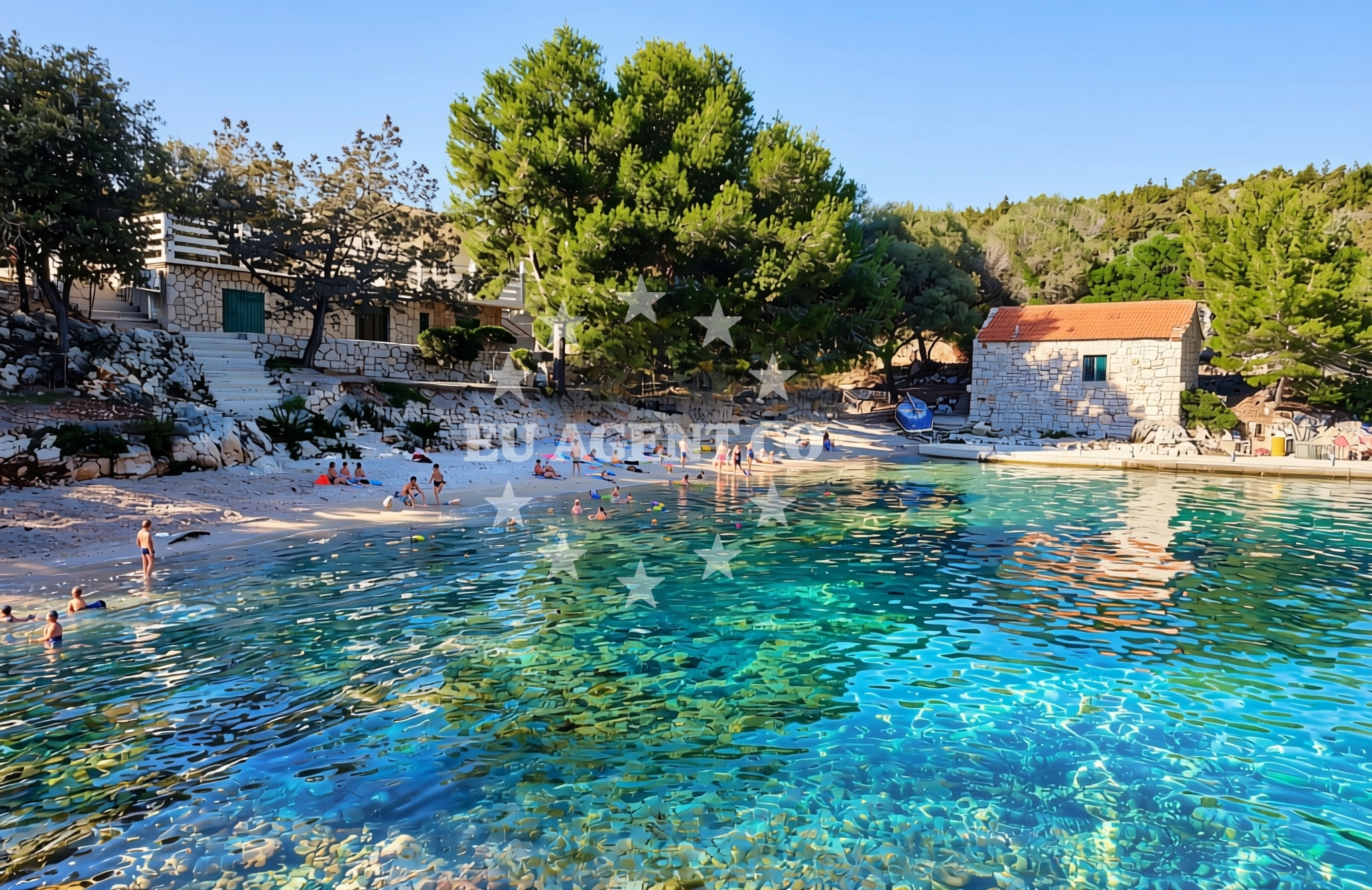 Overview of Naburje sjever, Zastražišće (Hvar) Beach in Naburje sjever