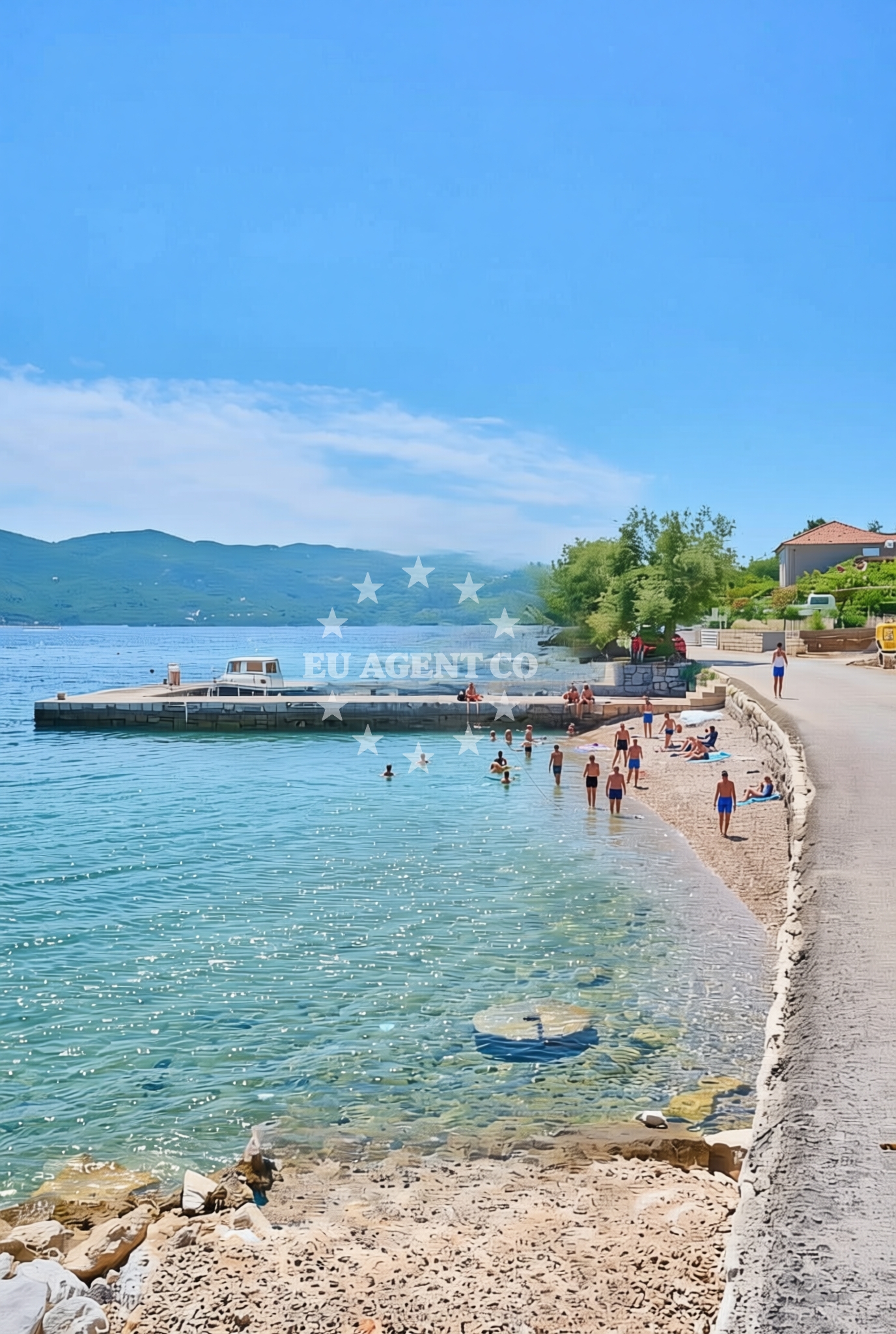 Sea and coastal view of Nakovanj: beaches and coves in Nakovanj