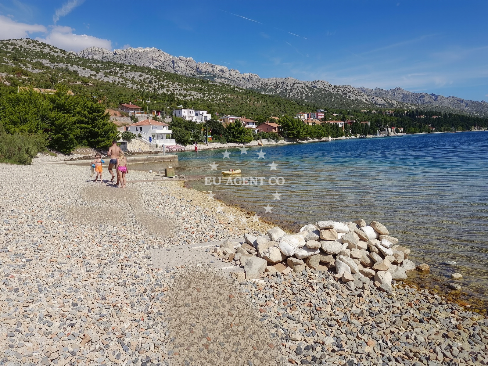 Beach facilities and surroundings at Navis beach in Kozjača 43a, Tribanj-Krušćica