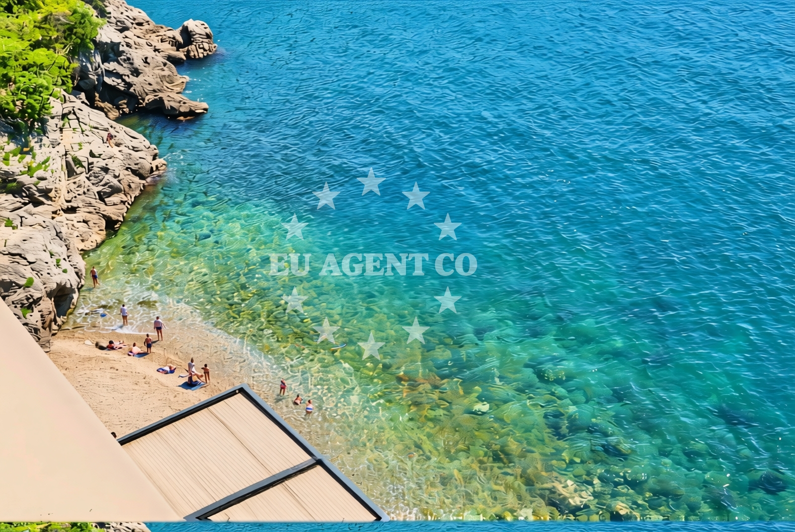 Shoreline and swimming area at Navis, Opatija Beach in Navis