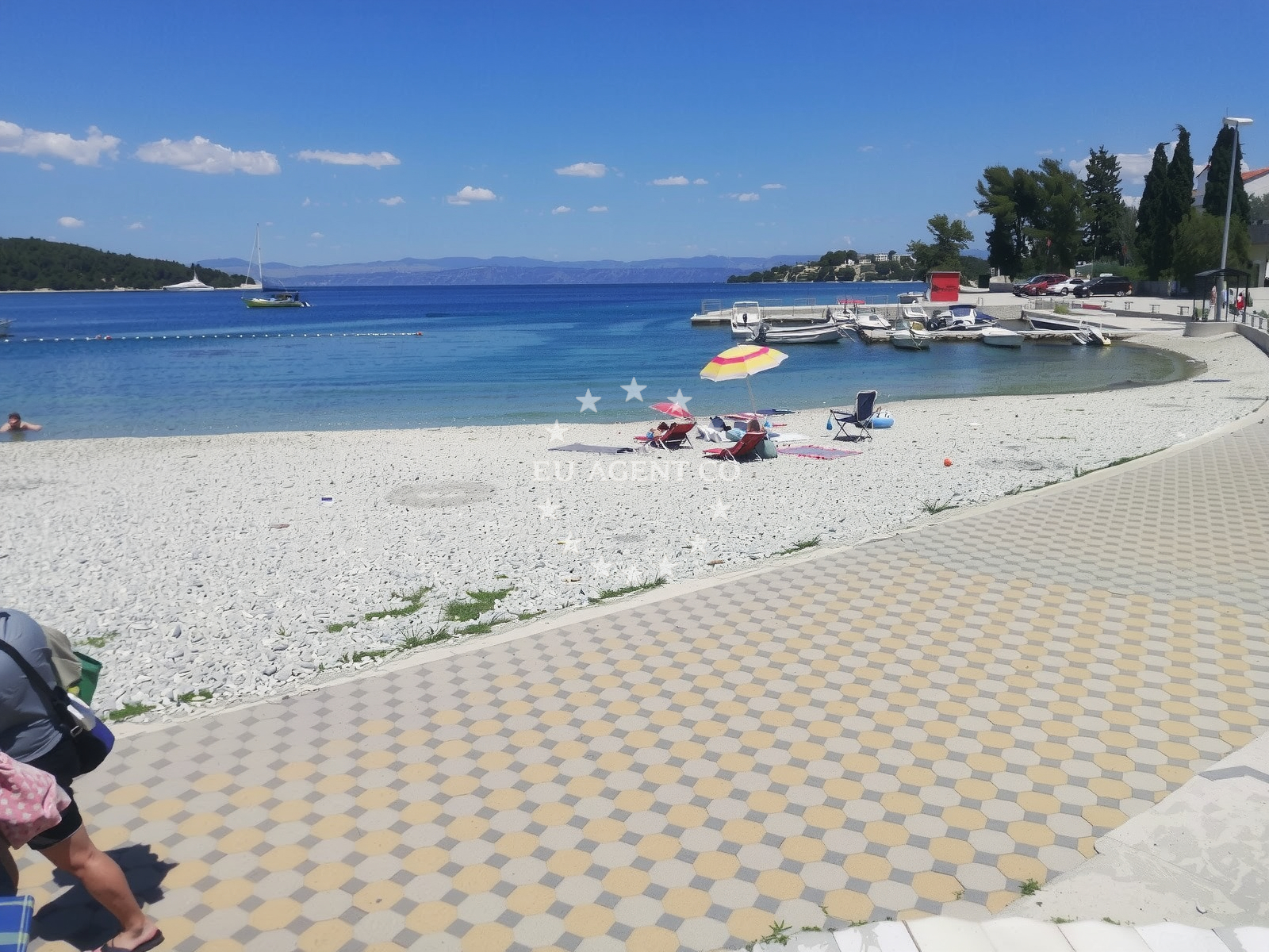 Sea and coastal view of Necujam beach in Eugena Buktenice 9, Nečujam