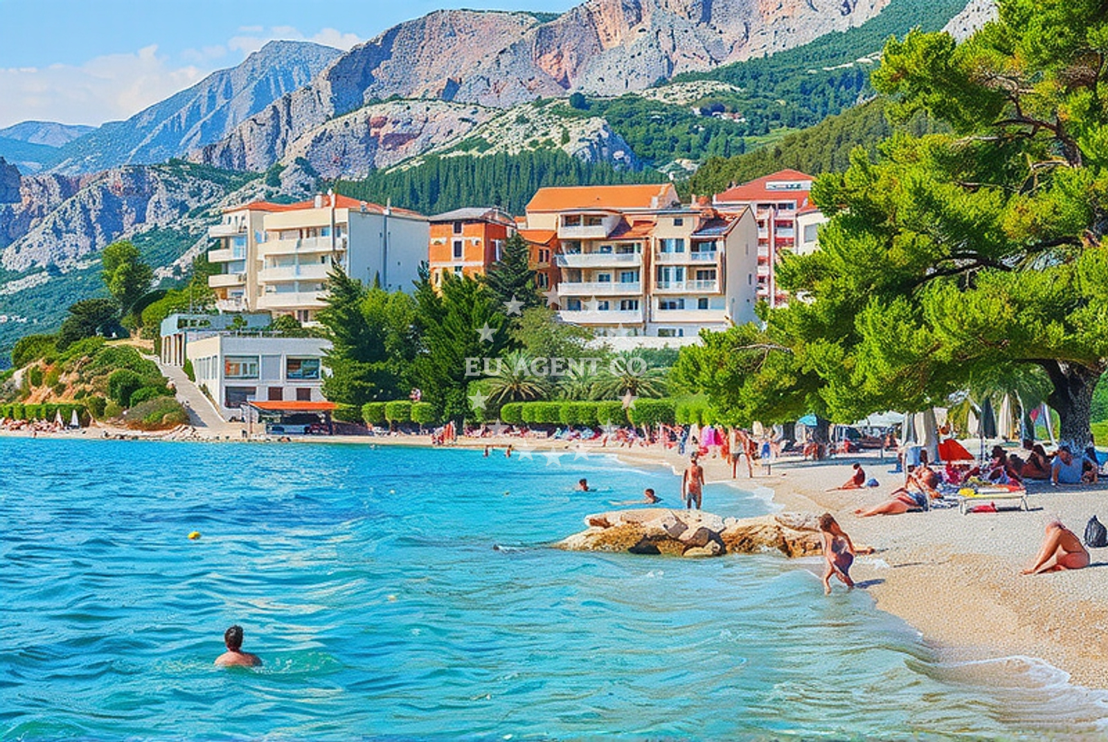Additional view of Nemira beach in , Omiš