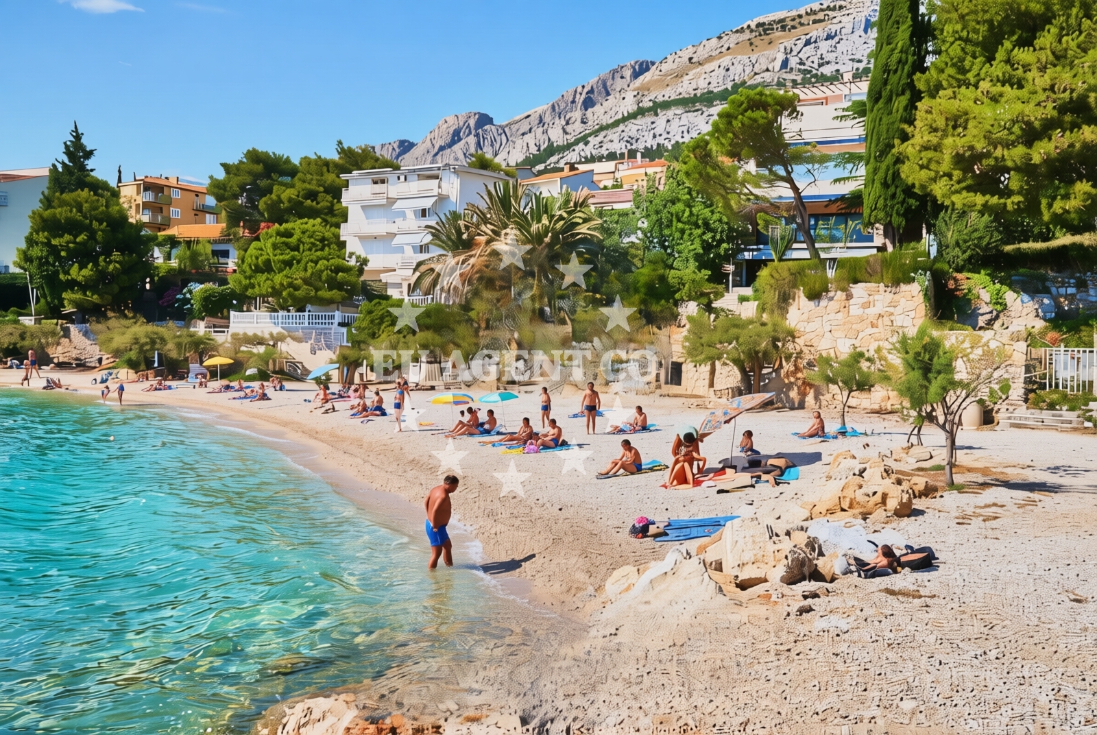 Overview of Nemira sredina, Omiš Beach in Nemira sredina