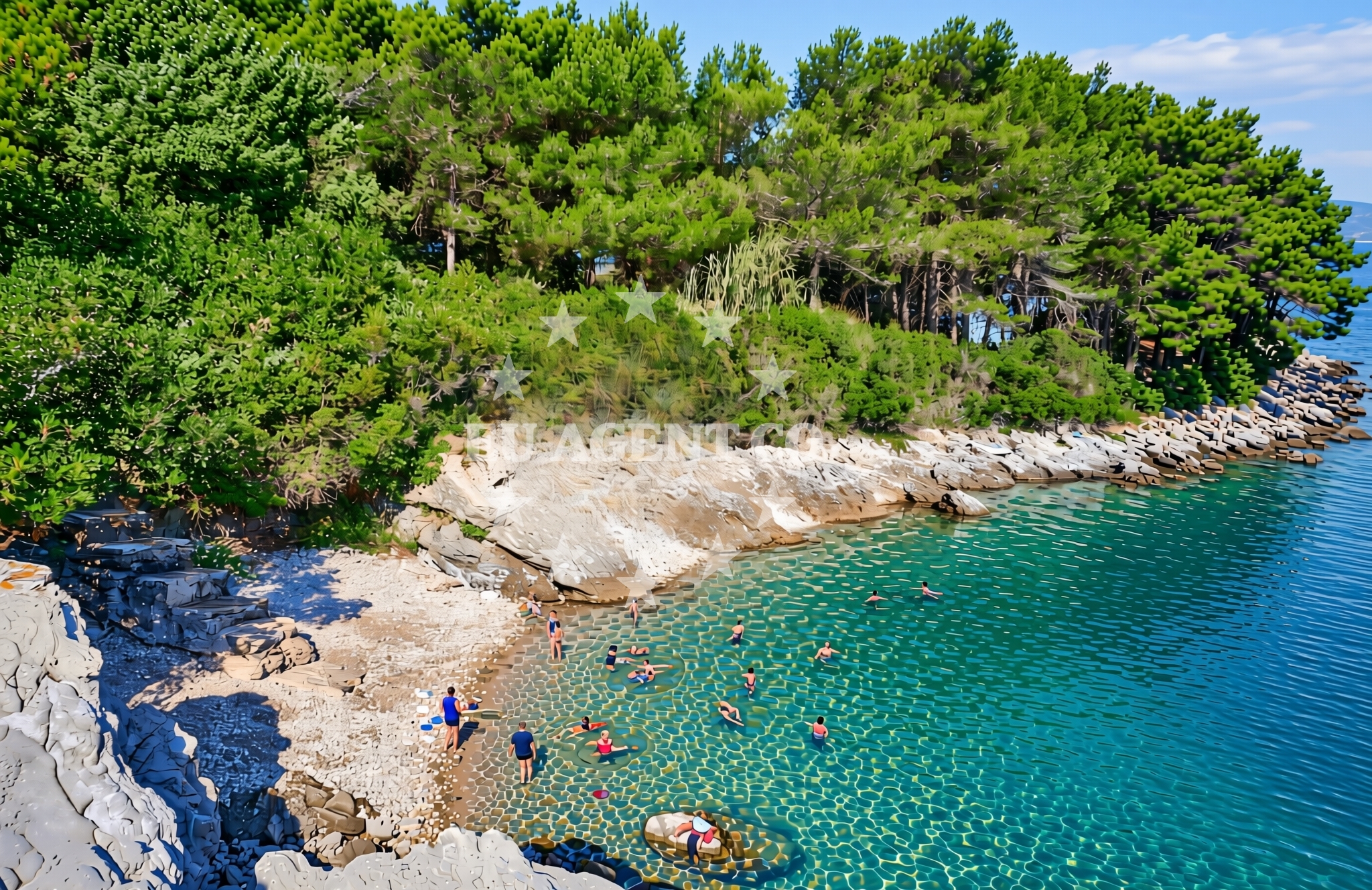 Additional view of Nerezine jug, Nerezine (Lošinj) Beach in Nerezine jug