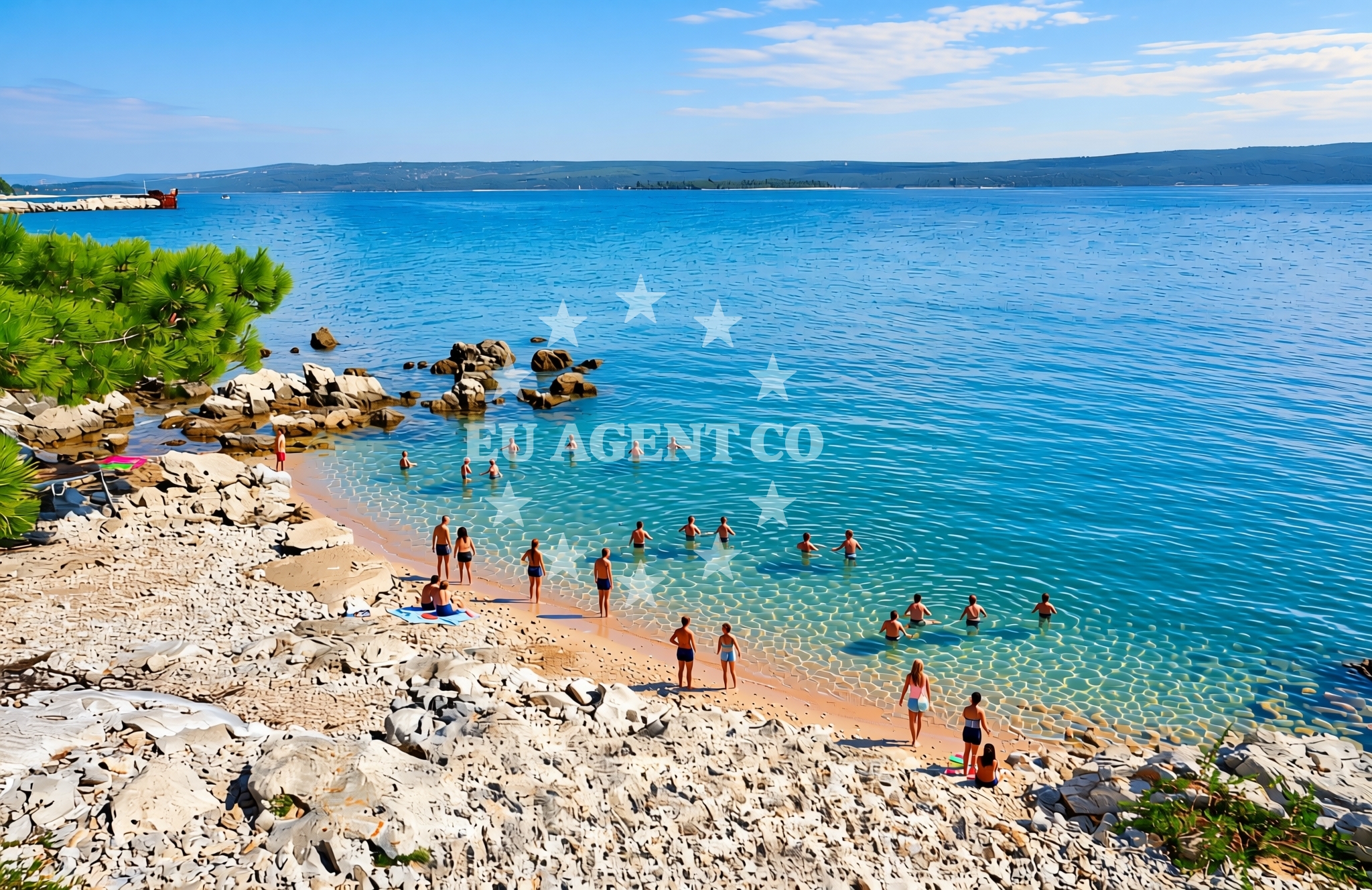 Sea and coastal view of Nerezine (Lošinj): beaches and coves (23) in Nerezine (Lošinj)