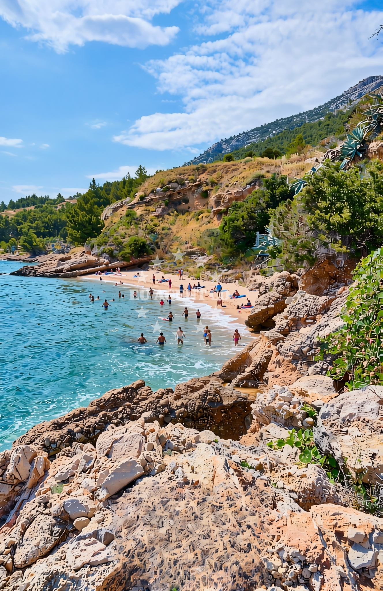 Shoreline and swimming area at Nerežišća (Brač): beaches and coves (1) in Nerežišća (Brač)