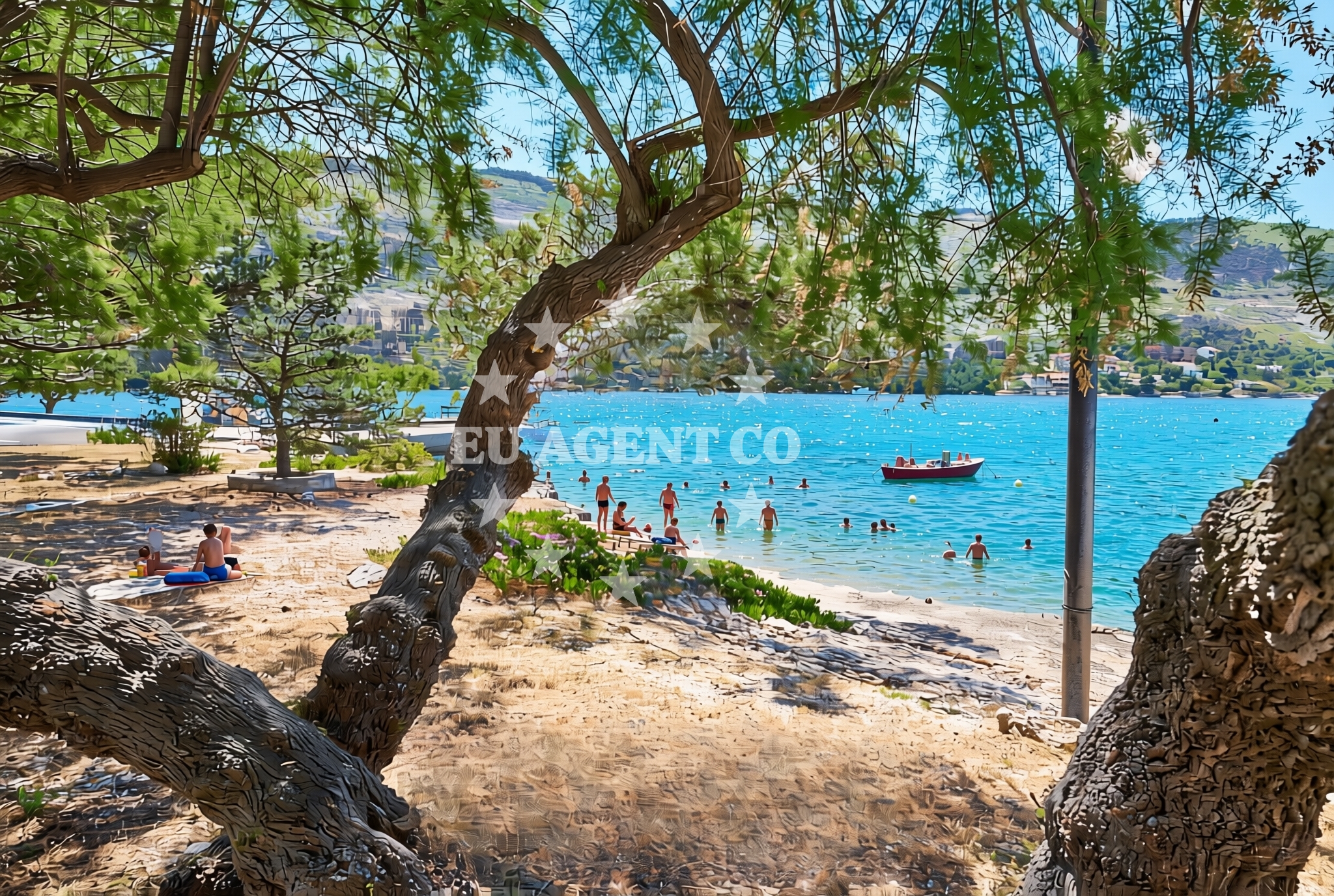 Sea and coastal view of Niko, Grebaštica Beach in Niko
