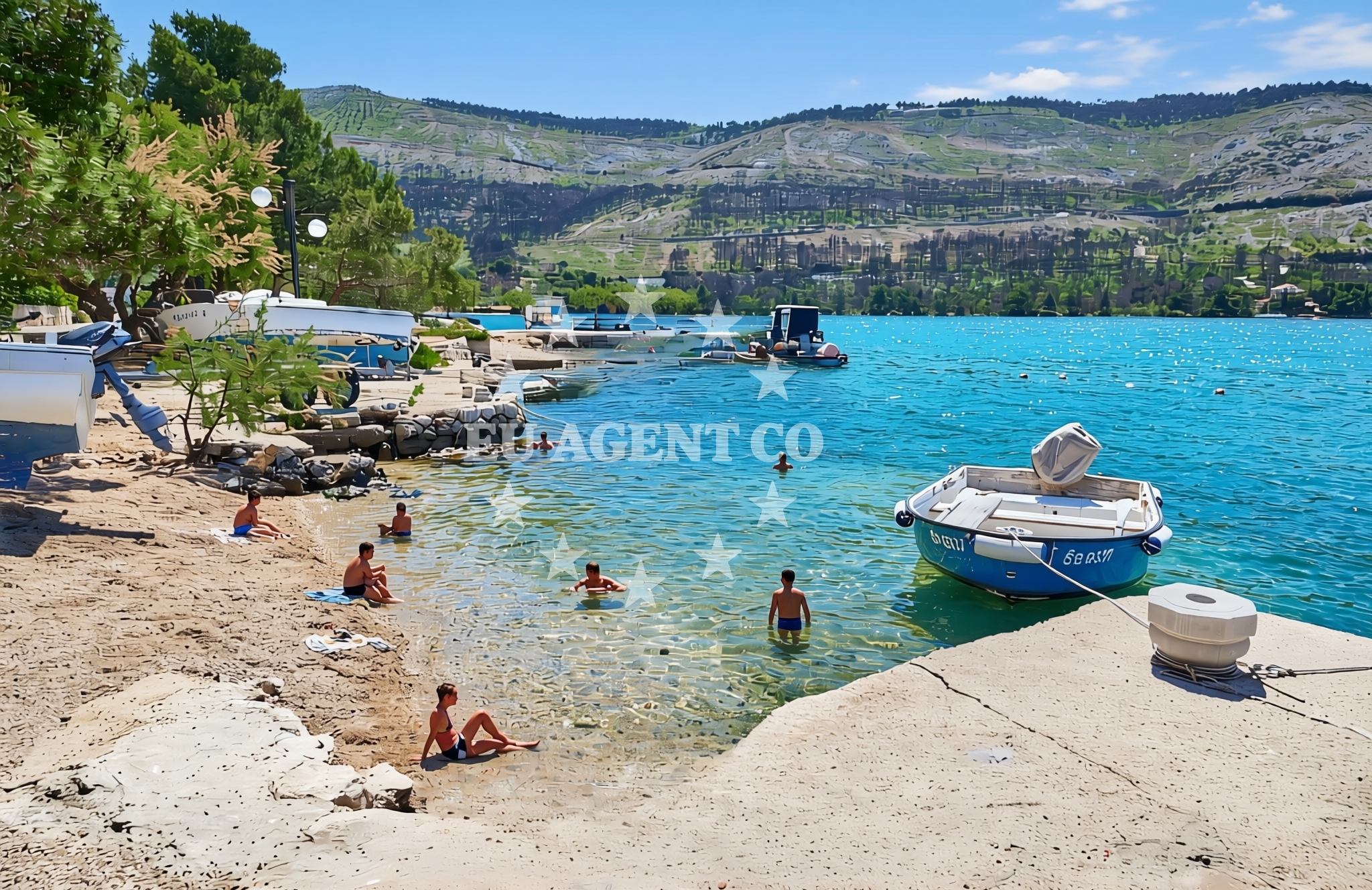 Beach facilities and surroundings at Niko, Grebaštica Beach in Niko