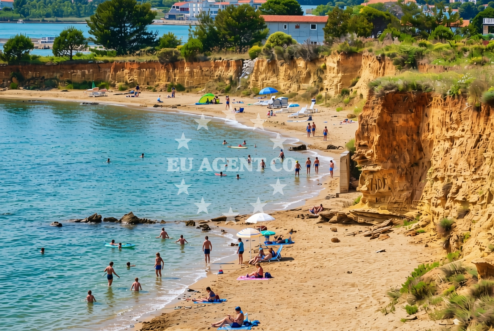 Beach facilities and surroundings at Nin: beaches and coves (5) in Nin