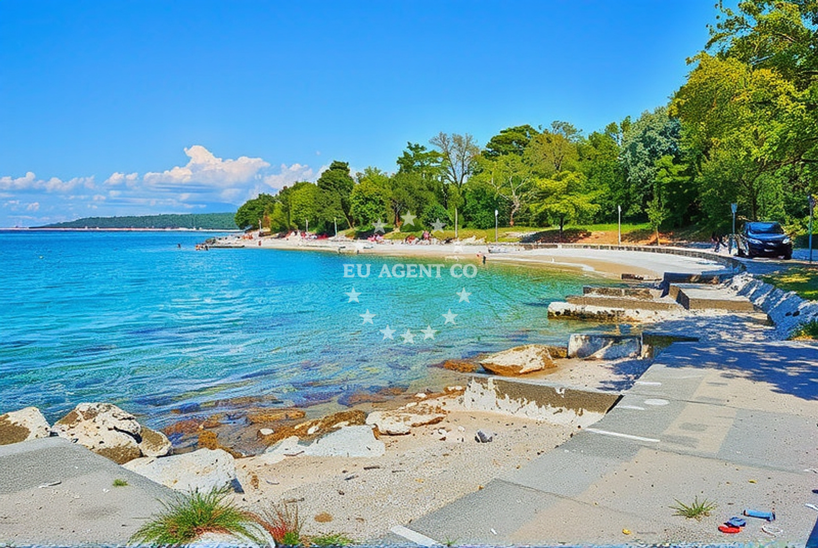 Additional view of Njivice small beaches in , Njivice