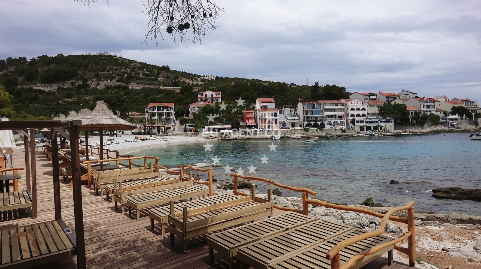 Sea and coastal view of Notos Hvar beach in Milna 3rd floor, Milna