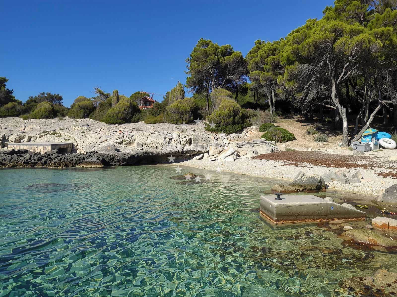 Sea and coastal view of Nova beach in Uvala Široka bb, Vela Luka