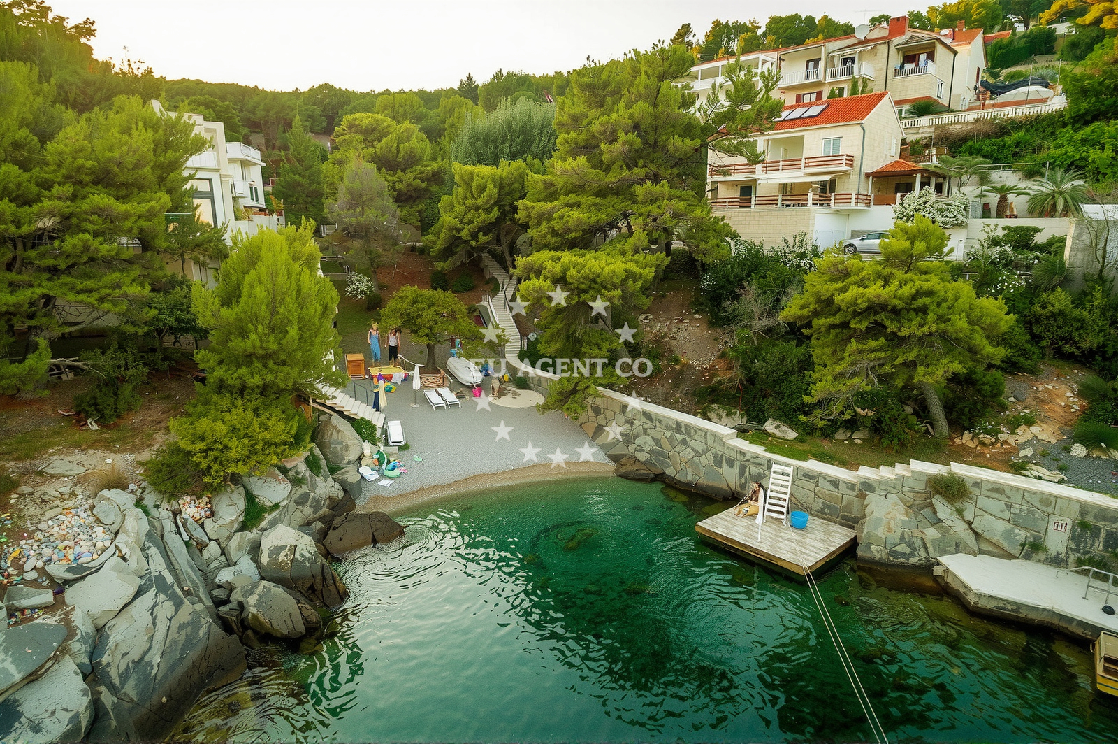 Sea and coastal view of Nova Brac beach in Put ružmarina 13, Selca