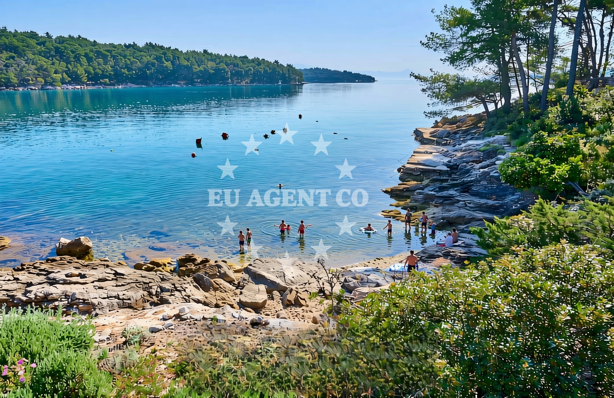 Beach facilities and surroundings at Nova Poštica sredina, Vrboska (Hvar) Beach in Nova Poštica sredina