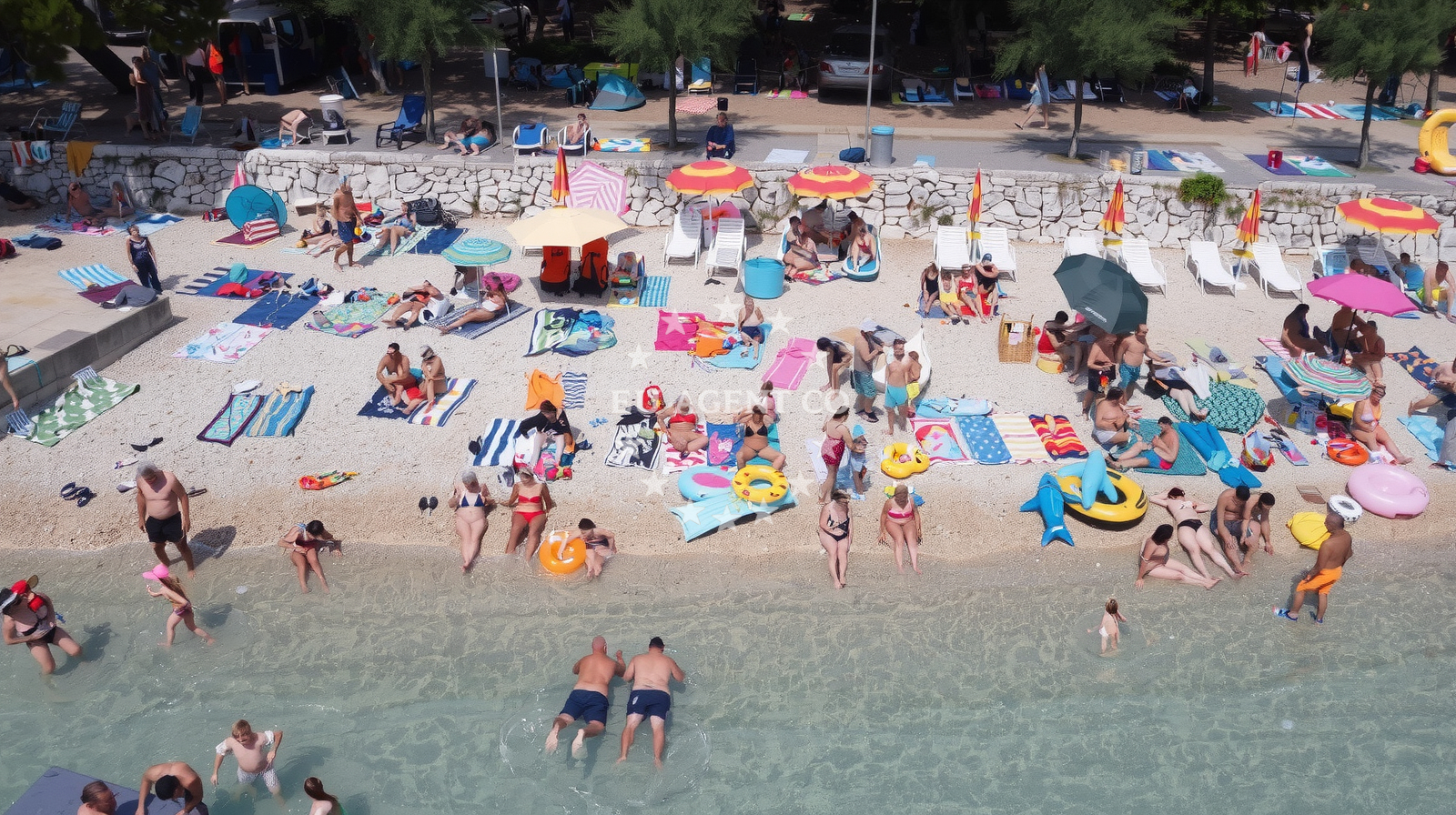 Sea and coastal view of Novi beach in 20 Ulica kralja Tomislava, Novi Vinodolski