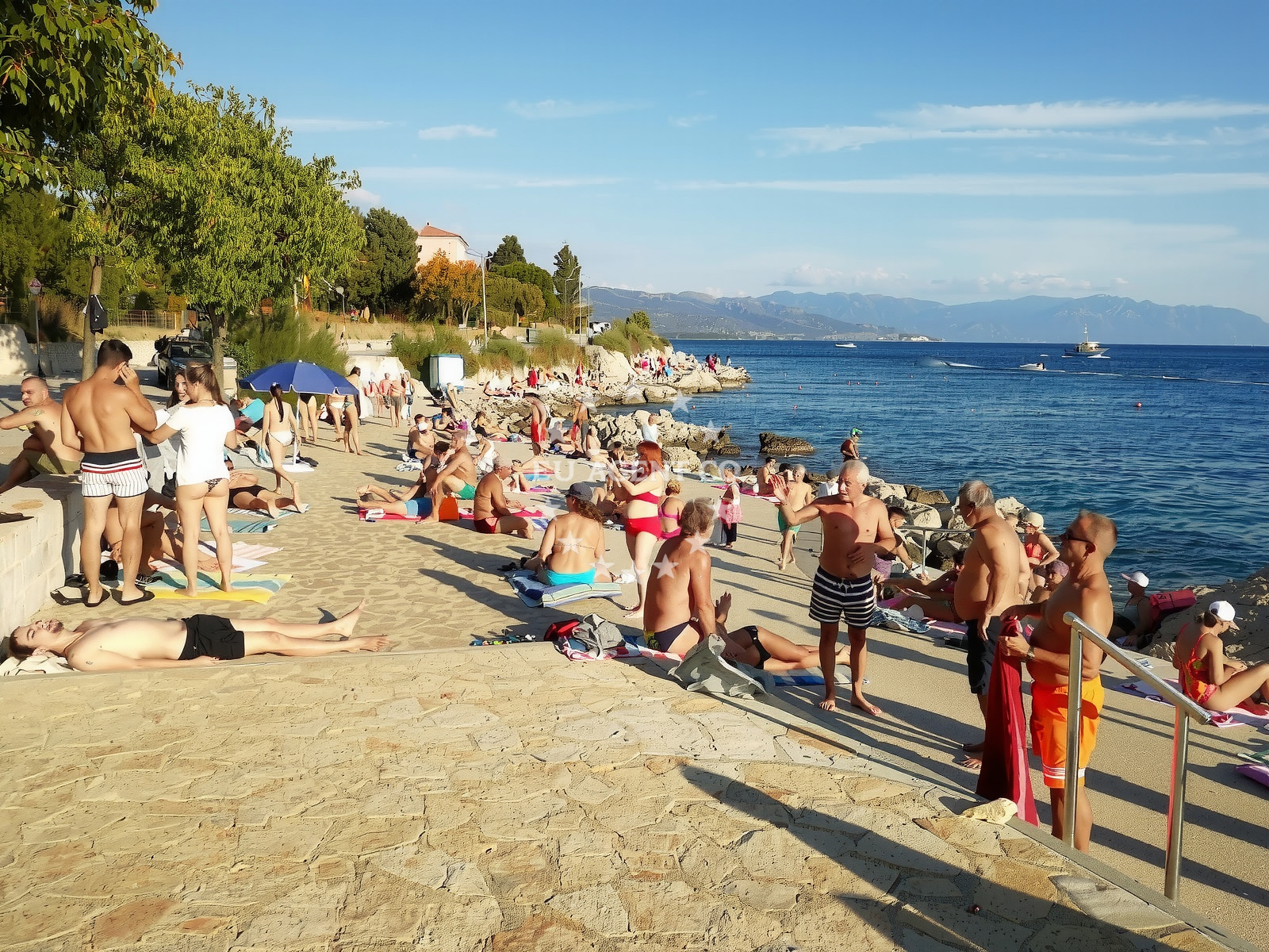 Sea and coastal view of Novi Marina beach in 10 Stjepana Mazuranića Erdgeschoss, Novi Vinodolski