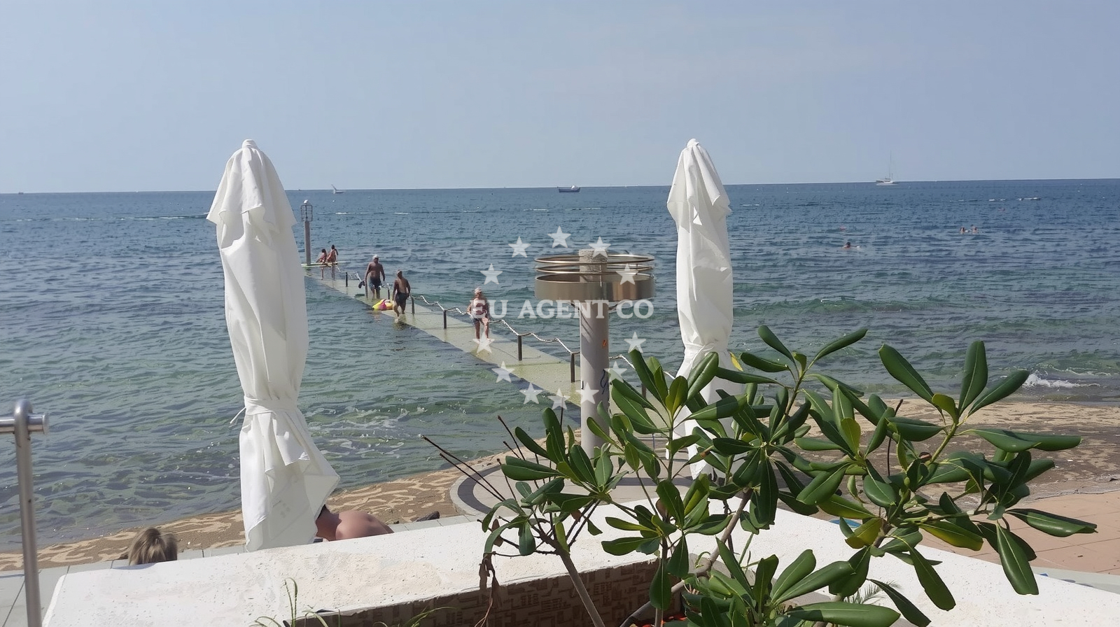 Sea and coastal view of Novigrad beach in 24 Ulica Gradska vrata, Novigrad Istria