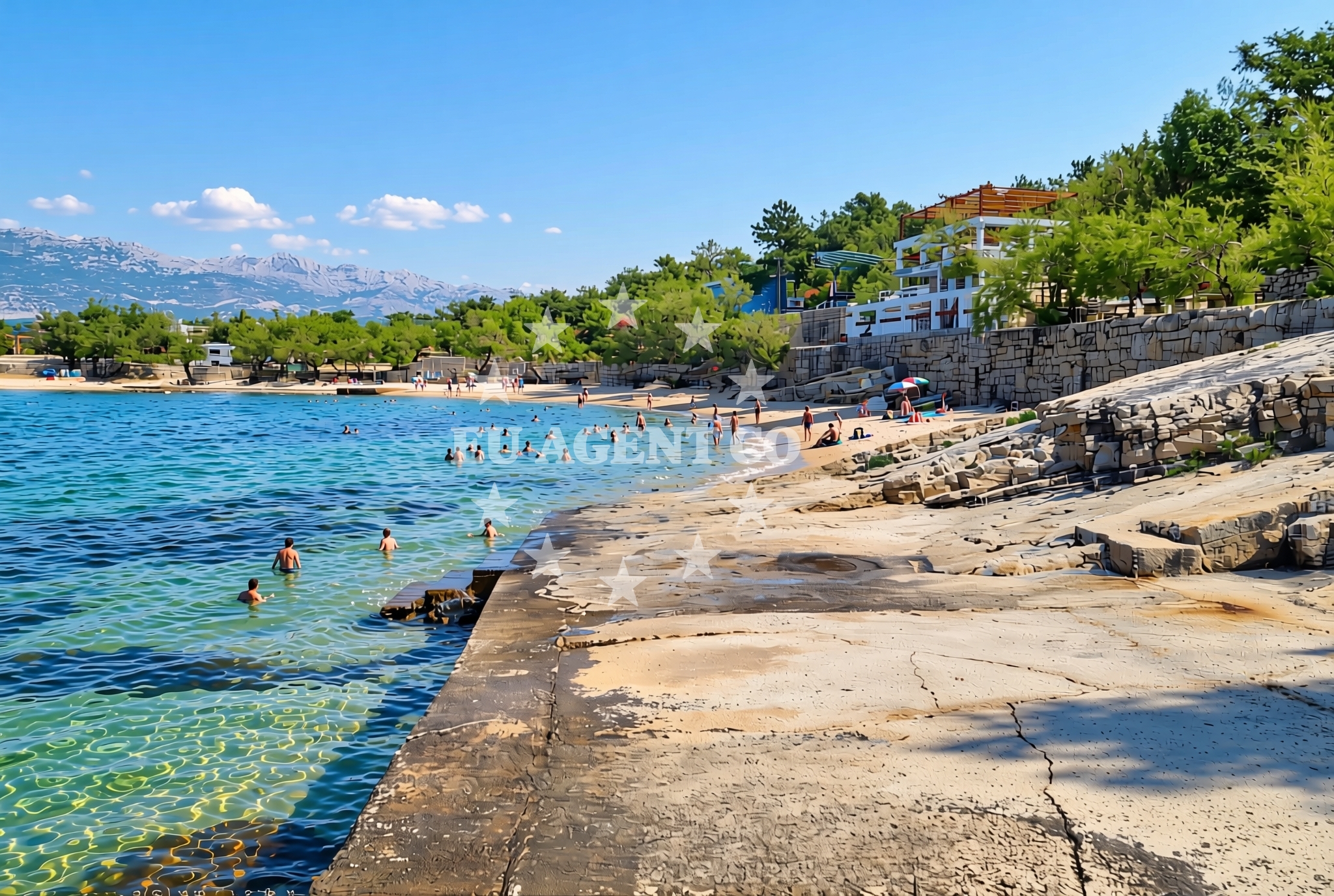 Beach facilities and surroundings at Novigrad (Zadarska županija): beaches and coves (10) in Novigrad (Zadarska županija)