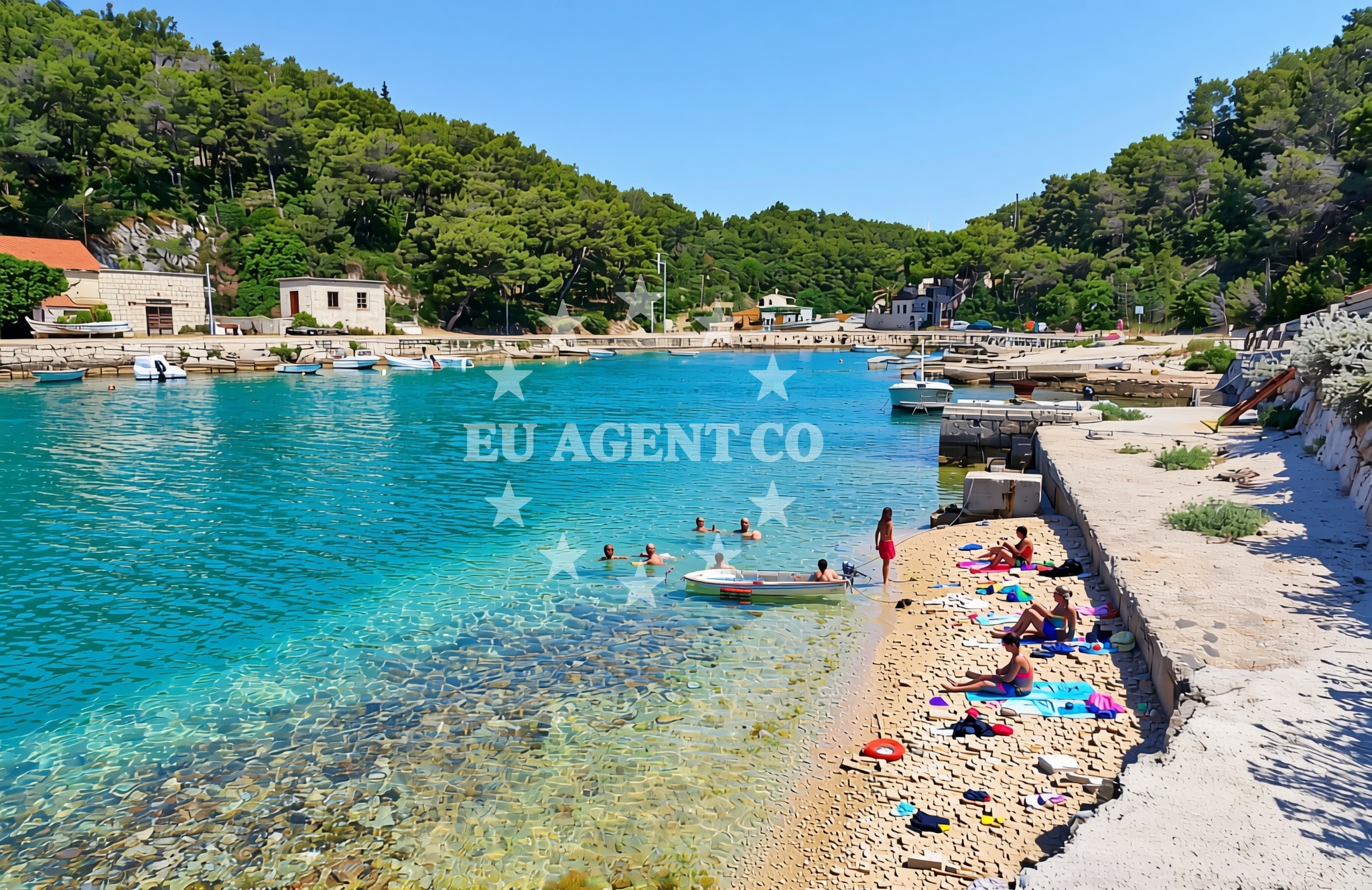 Overview of Novo Selo (Selca) (Brač): beaches and coves in Novo Selo (Selca) (Brač)