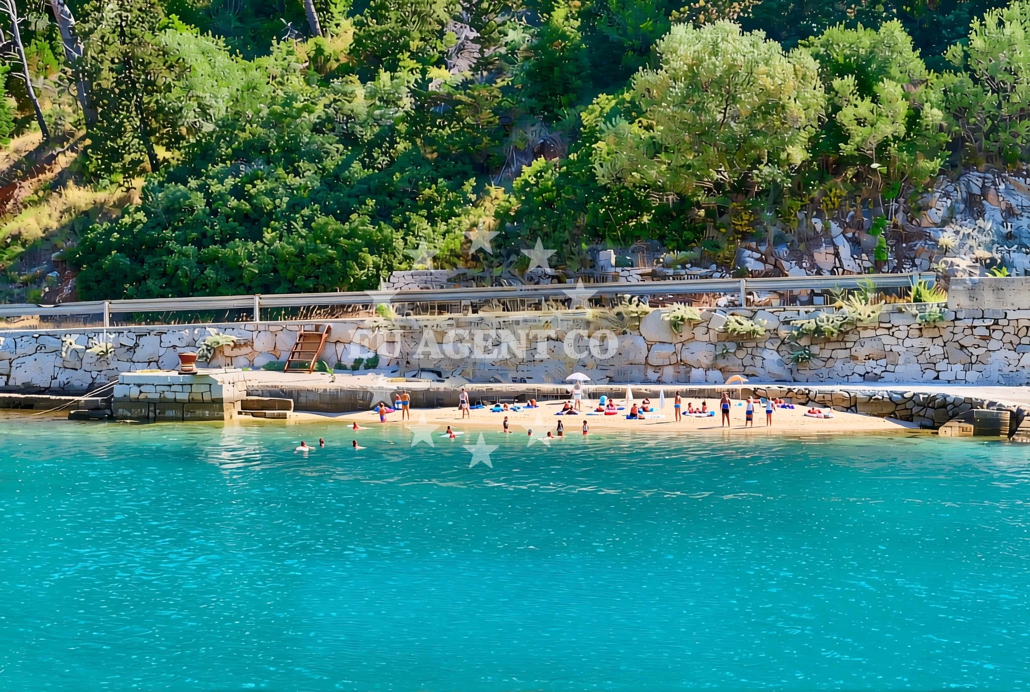 Shoreline and swimming area at Novo Selo (Selca) (Brač): beaches and coves in Novo Selo (Selca) (Brač)