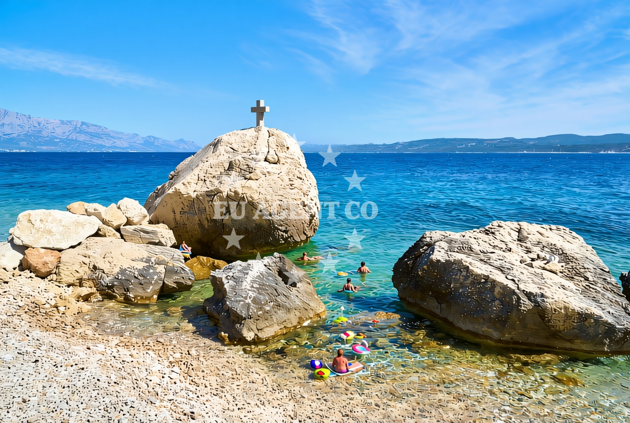Sea and coastal view of Obriž istok, Lokva Rogoznica Beach in Obriž istok