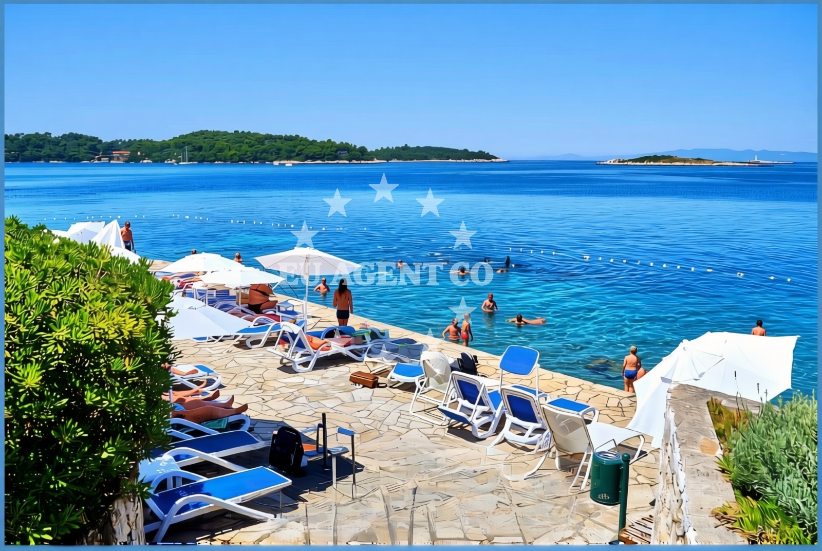 Overview of Odisej, Pomena (Mljet) Beach in Odisej