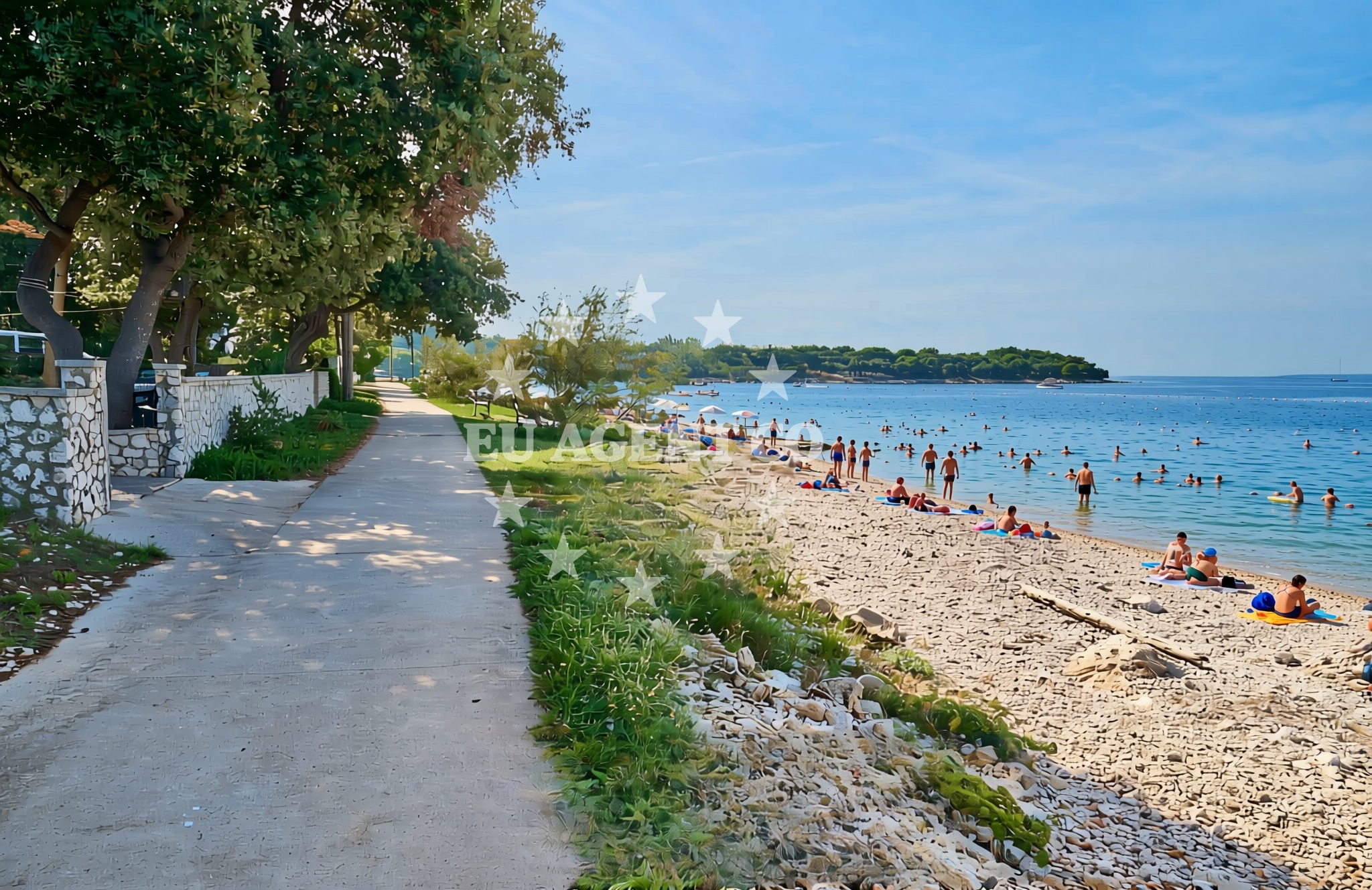 Beach facilities and surroundings at Odmaralište, Silba (Silba) Beach in Odmaralište