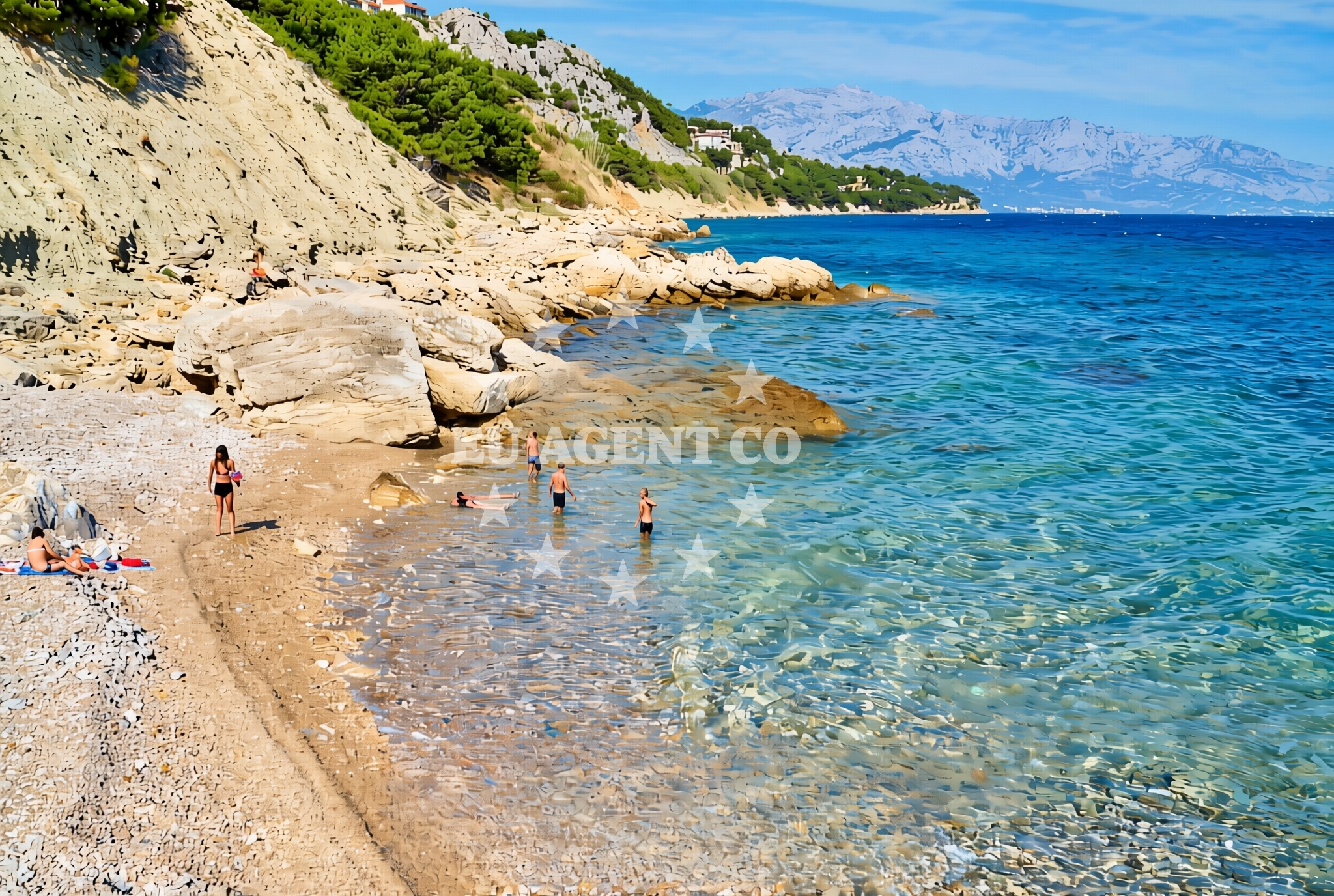 Overview of Odmorište, Lokva Rogoznica Beach in Odmorište