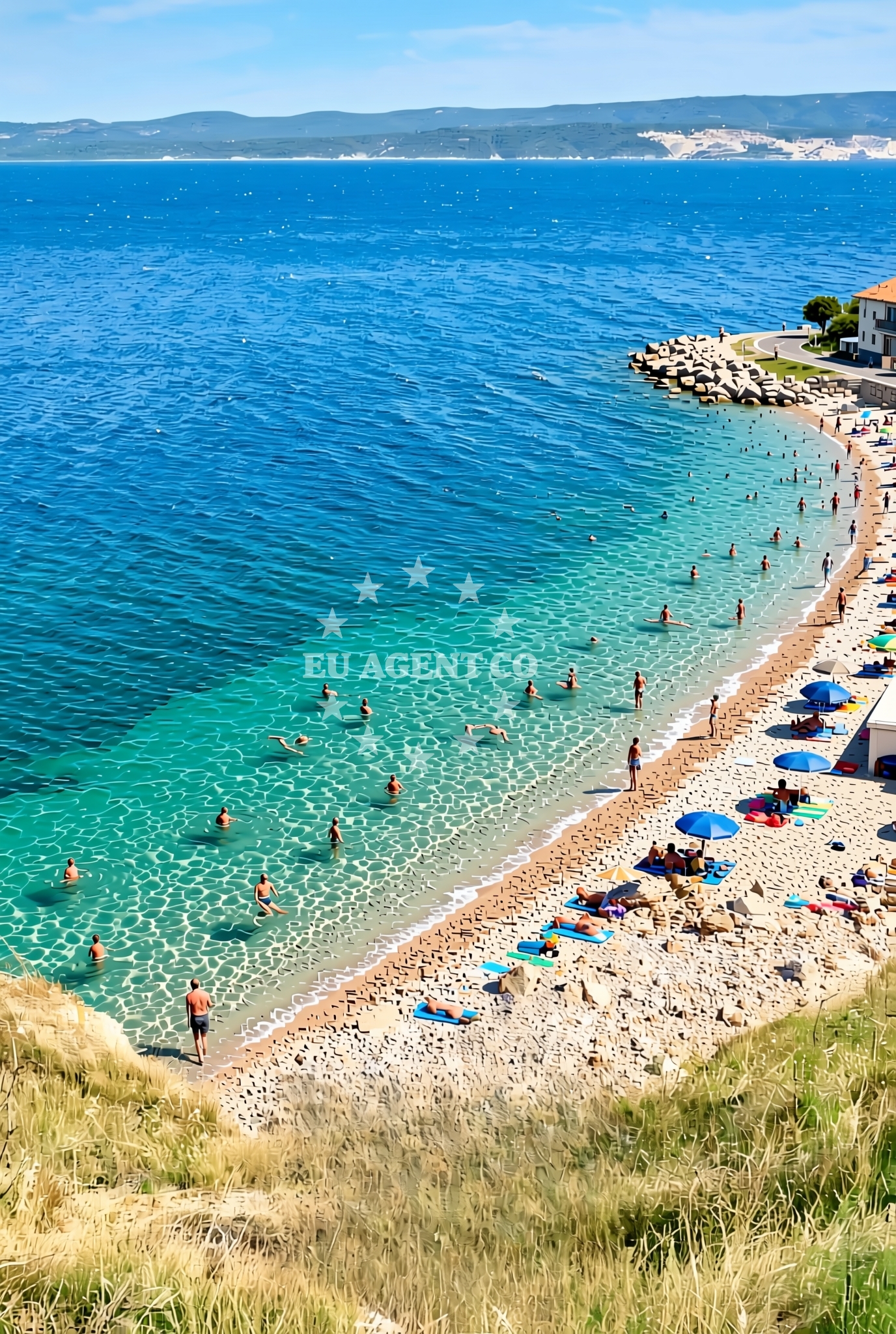 Sea and coastal view of Odmorište, Lokva Rogoznica Beach in Odmorište