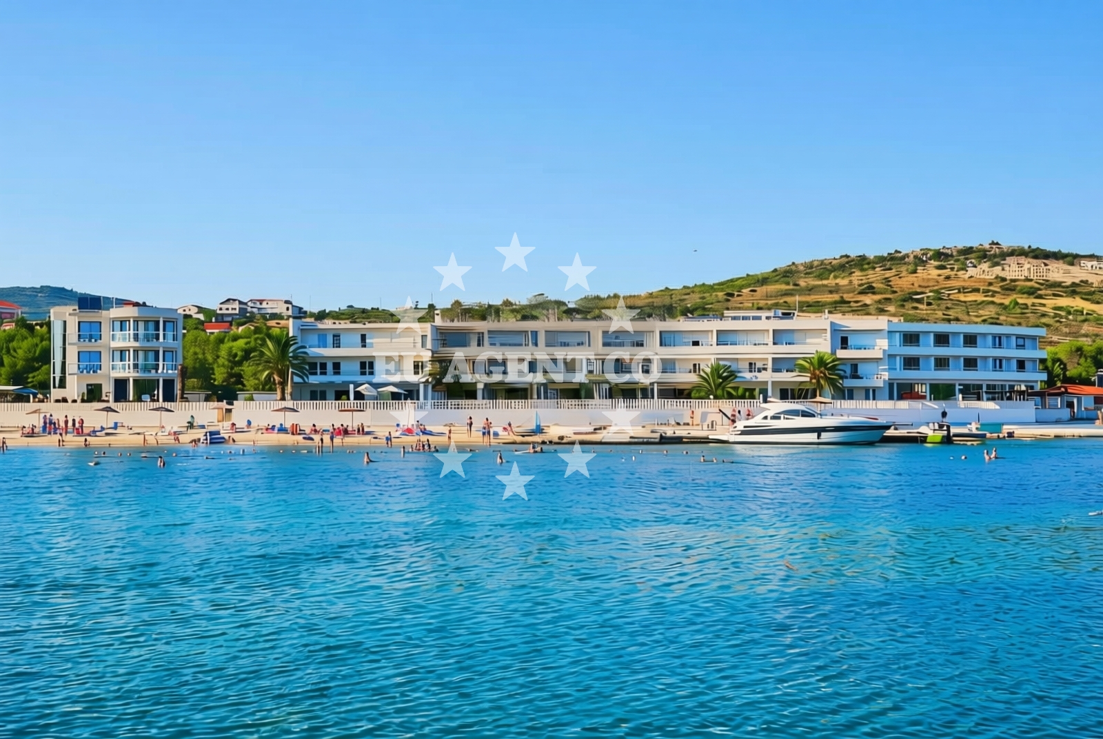 Sea and coastal view of Oglavci: beaches and coves in Oglavci