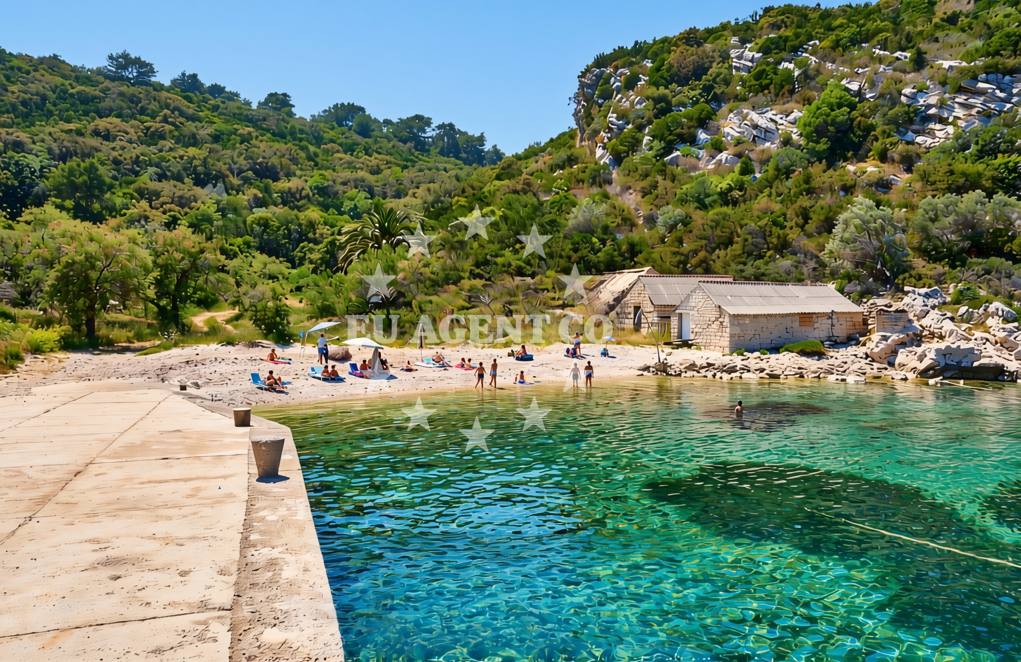Overview of Oključna (Vis): beaches and coves (3) in Oključna (Vis)