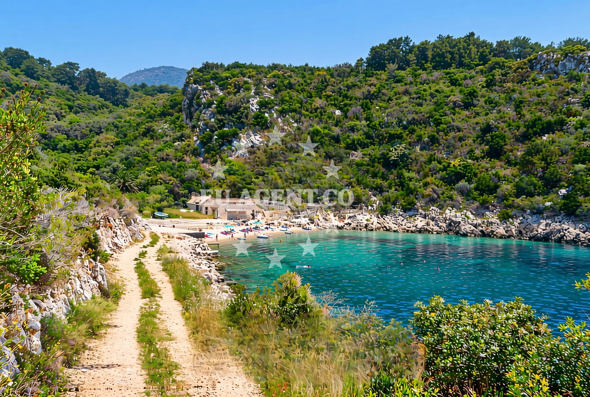 Shoreline and swimming area at Oključna (Vis): beaches and coves (3) in Oključna (Vis)