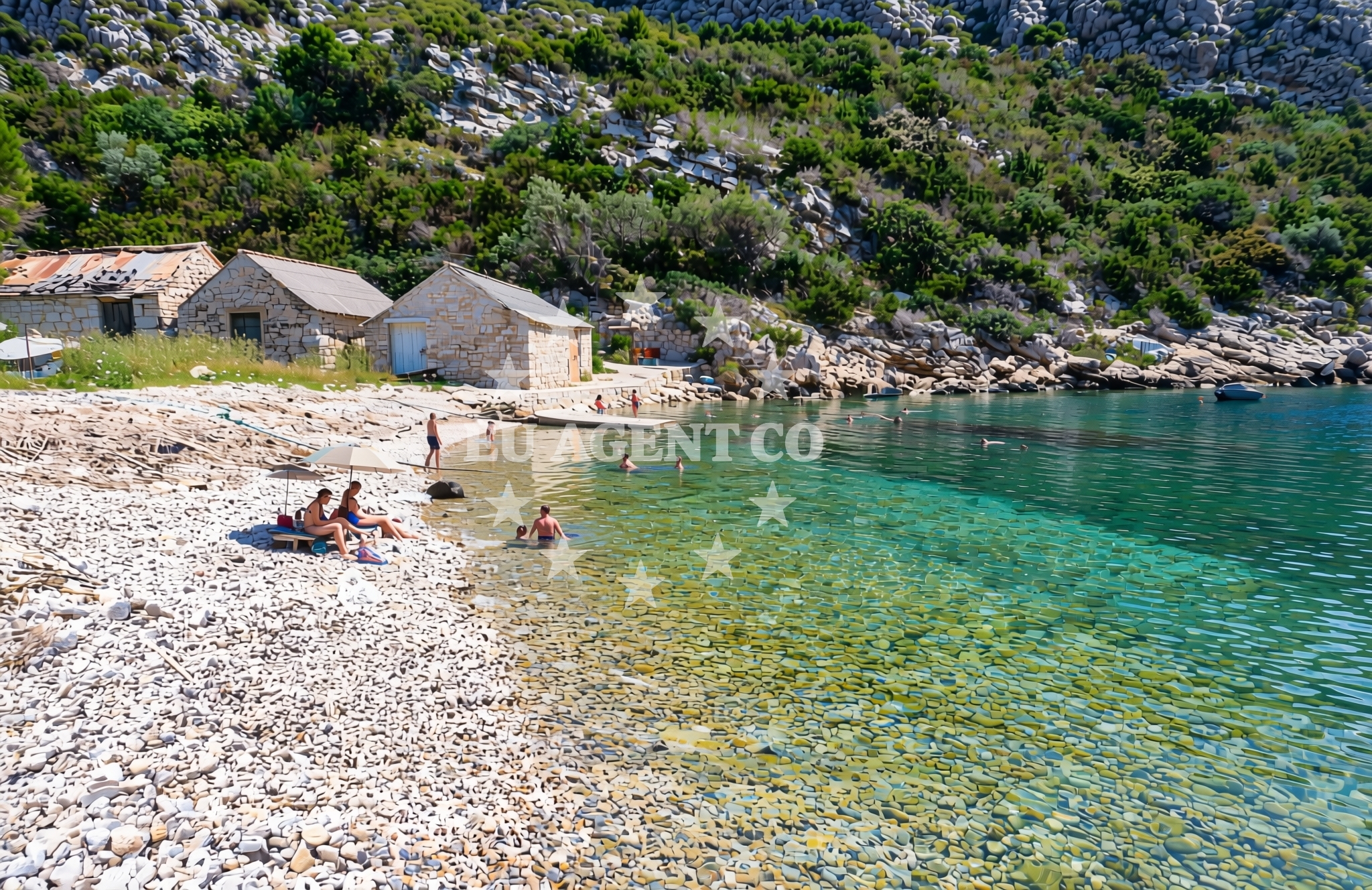 Beach facilities and surroundings at Oključna (Vis): beaches and coves (3) in Oključna (Vis)