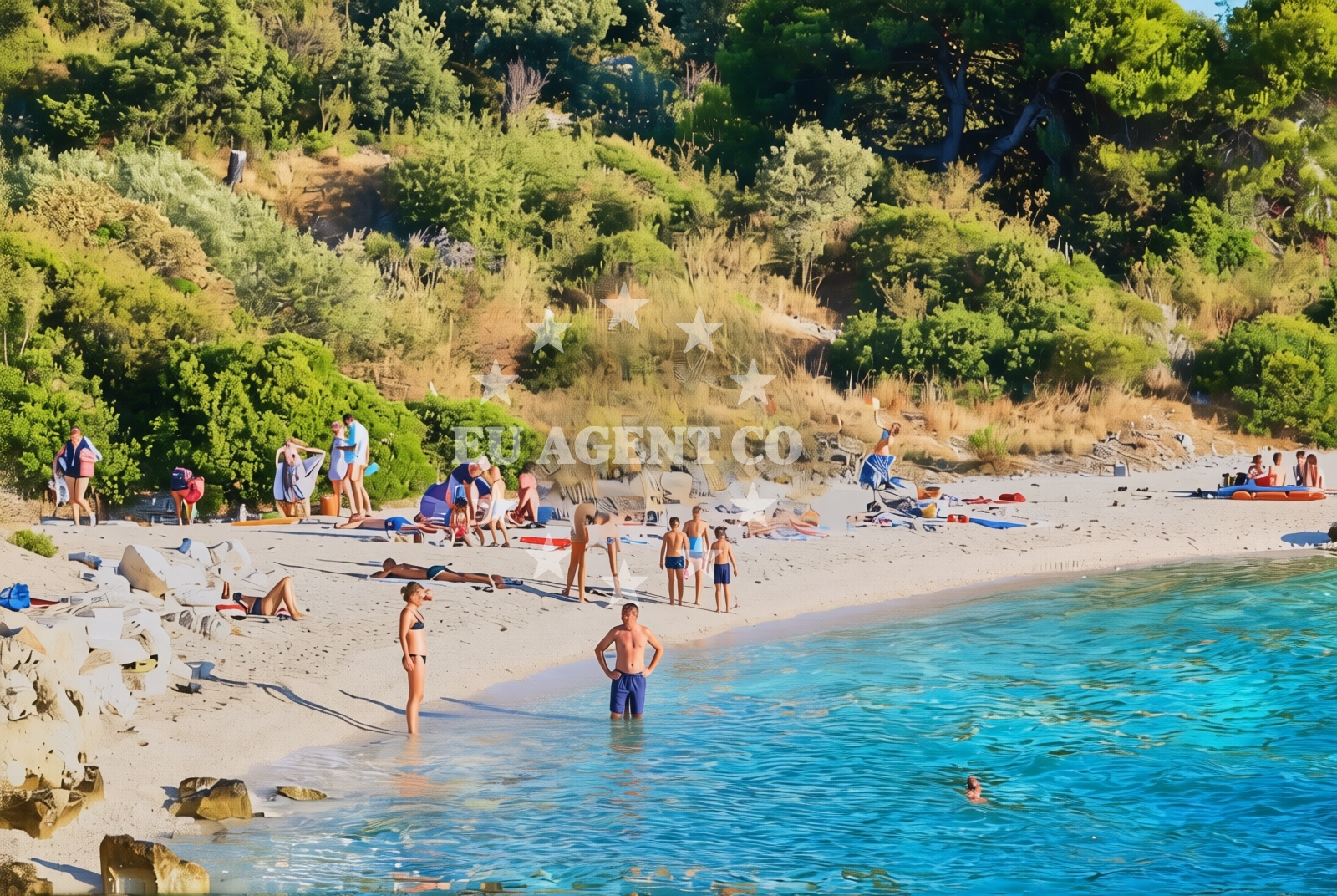 Shoreline and swimming area at Okrug Donji (Čiovo): beaches and coves (3) in Okrug Donji (Čiovo)