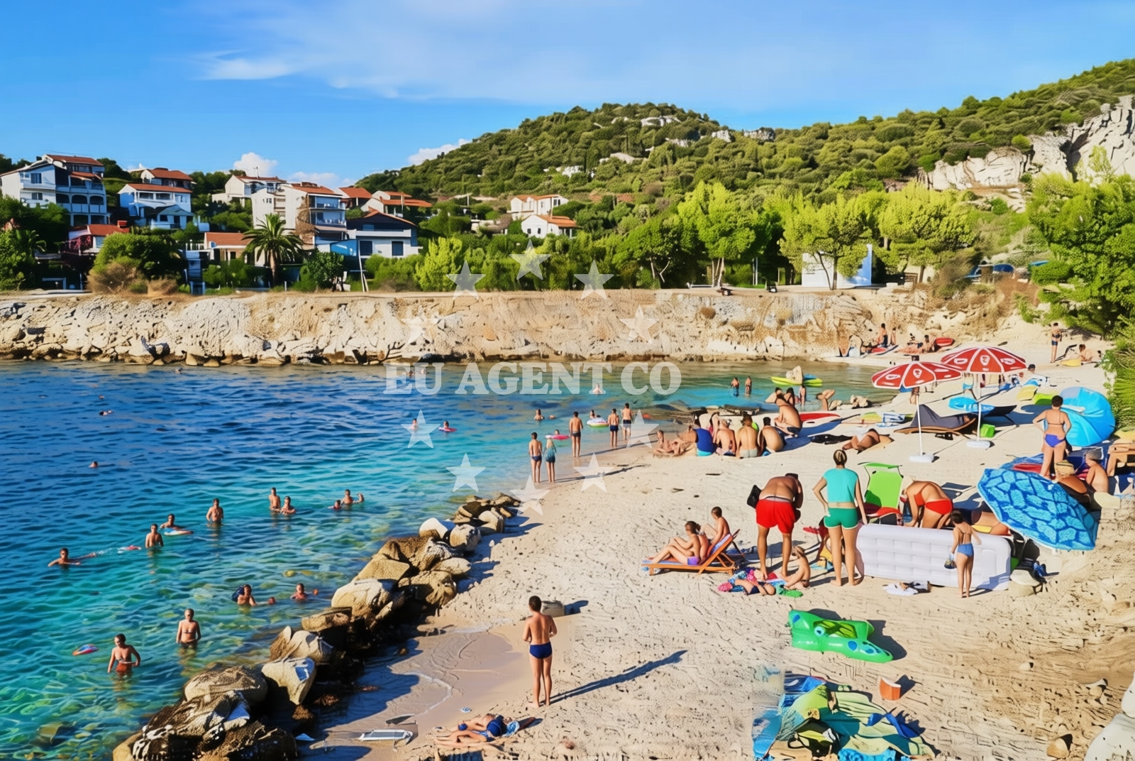 Beach facilities and surroundings at Okrug Donji (Čiovo): beaches and coves (3) in Okrug Donji (Čiovo)