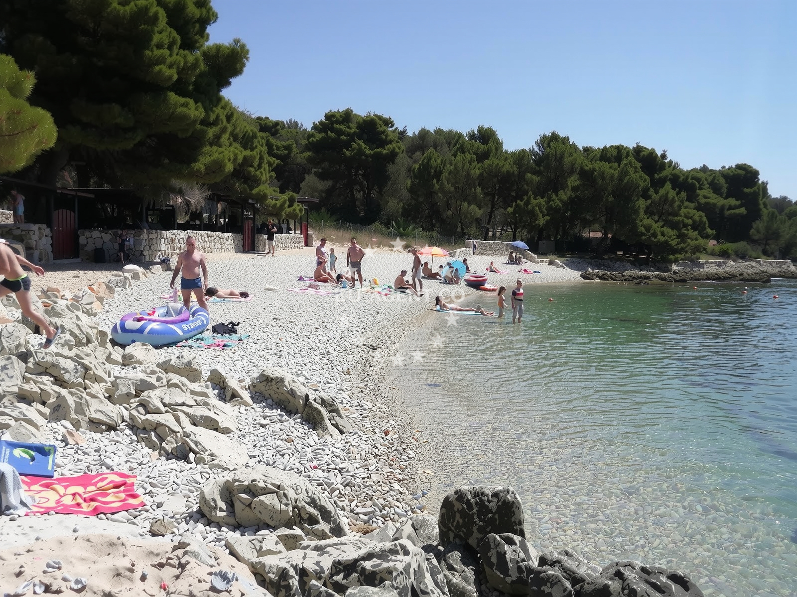 Overview of Okrug Gornji beach in Splitska ulica 10 Trogir,Čiovo,Okrug Gornji,Mavarštica,, Trogir