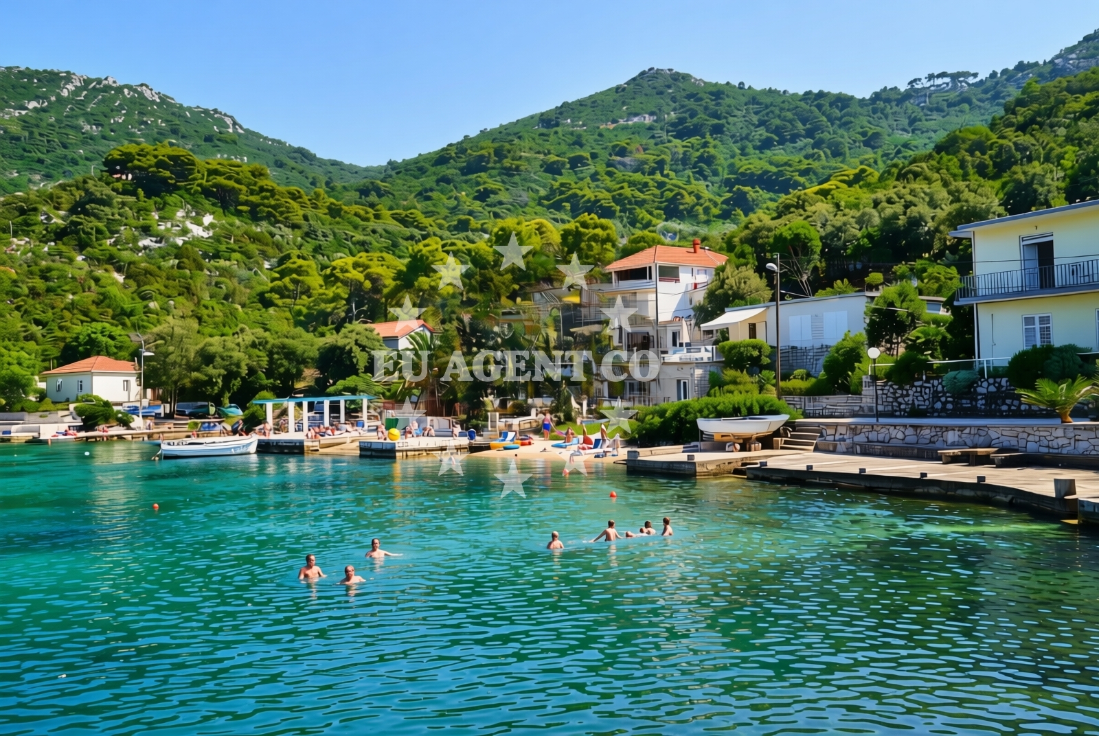 Overview of Okuklje (Mljet): beaches and coves (1) in Okuklje (Mljet)