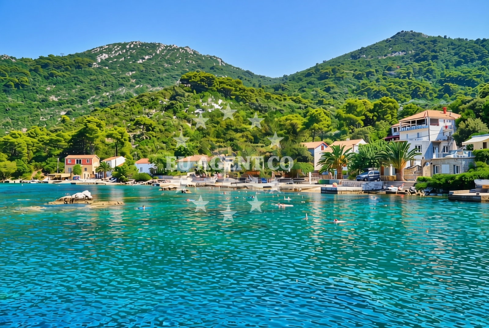 Sea and coastal view of Okuklje (Mljet): beaches and coves (1) in Okuklje (Mljet)