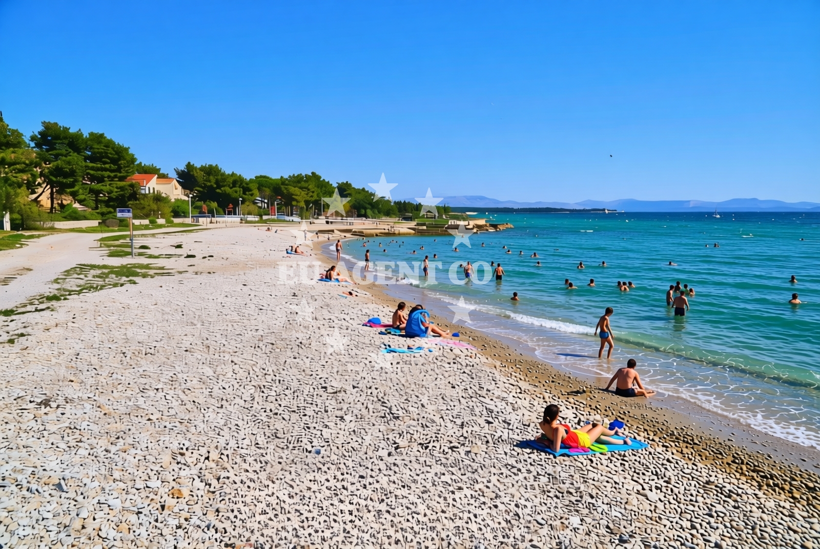 Sea and coastal view of Olive Garden, Šibenik Beach in Olive Garden